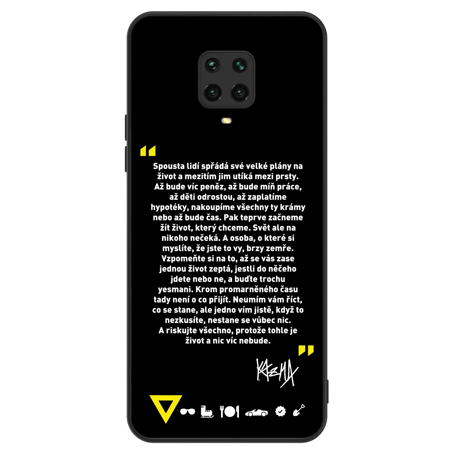 Picasee ULTIMATE CASE pro Xiaomi Redmi Note 9S - Kazma - BUĎTE TROCHU YESMANI