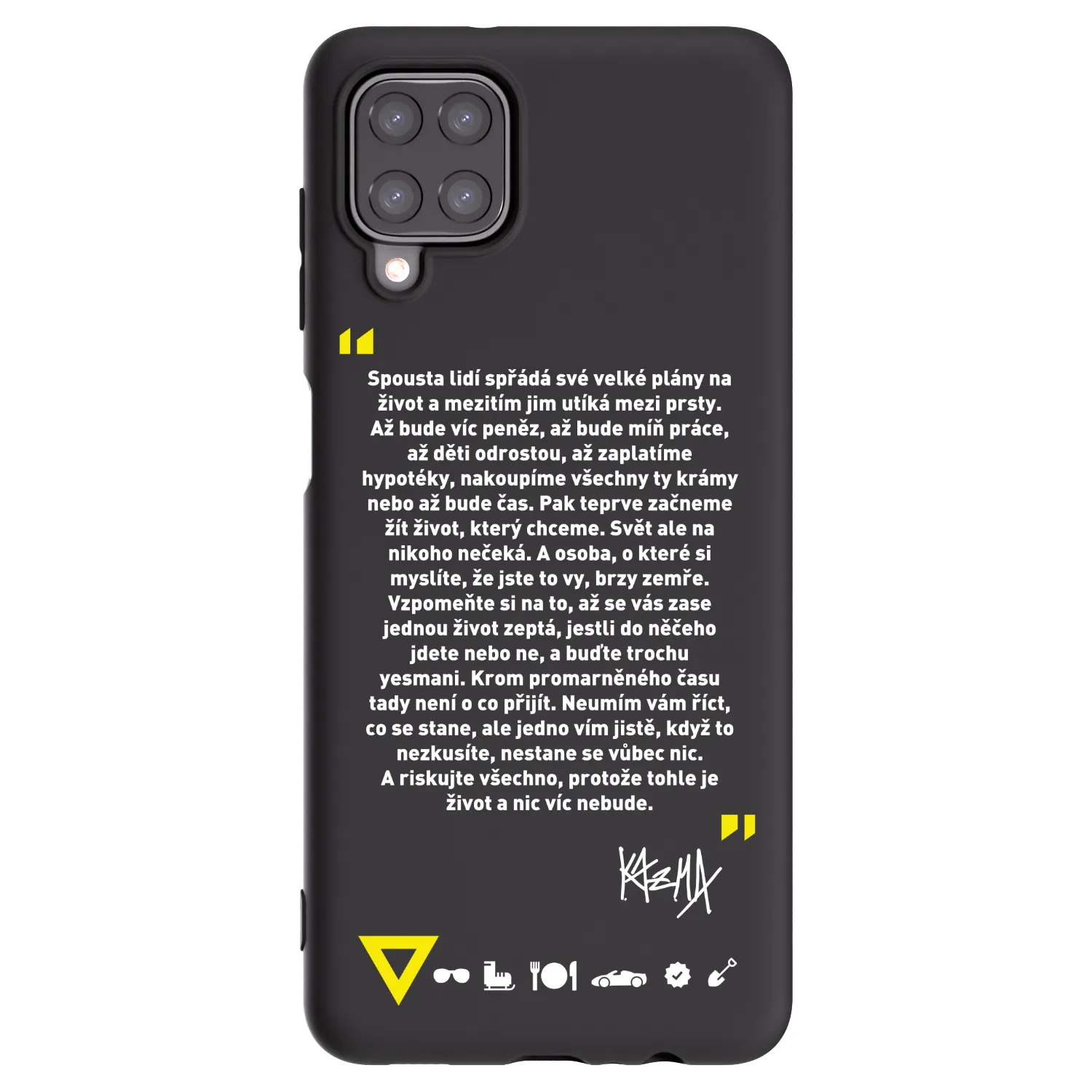 Picasee silikónový čierny obal pre Samsung Galaxy M12 M127F - Kazma - BUĎTE TROCHU YESMANI