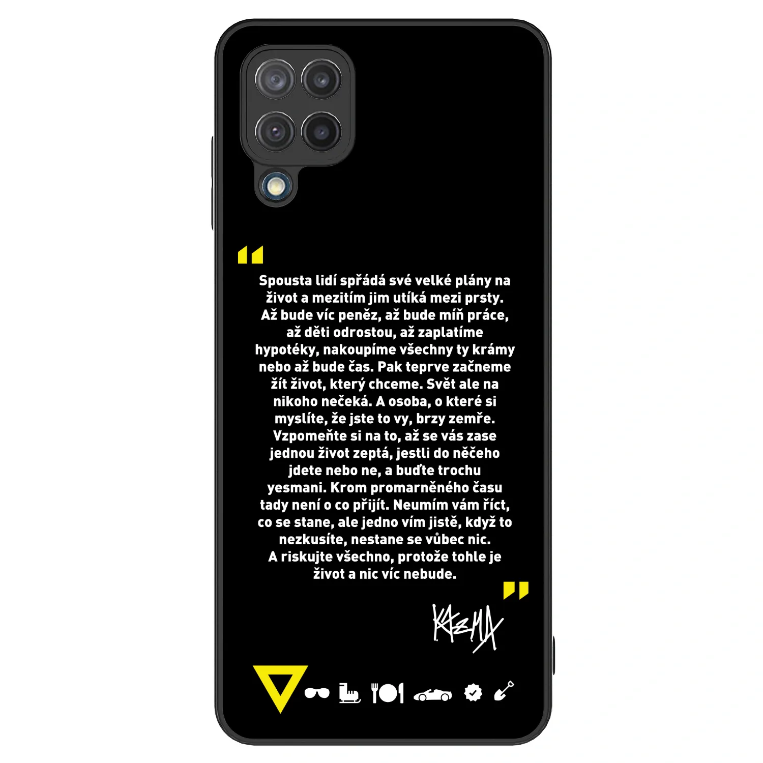 Picasee ULTIMATE CASE pro Samsung Galaxy M12 M127F - Kazma - BUĎTE TROCHU YESMANI