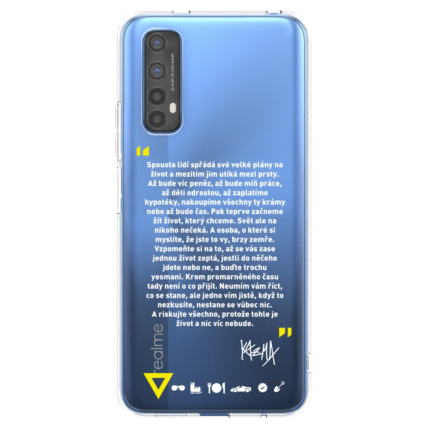 Picasee silikónový prehľadný obal pre Realme 7 - Kazma - BUĎTE TROCHU YESMANI