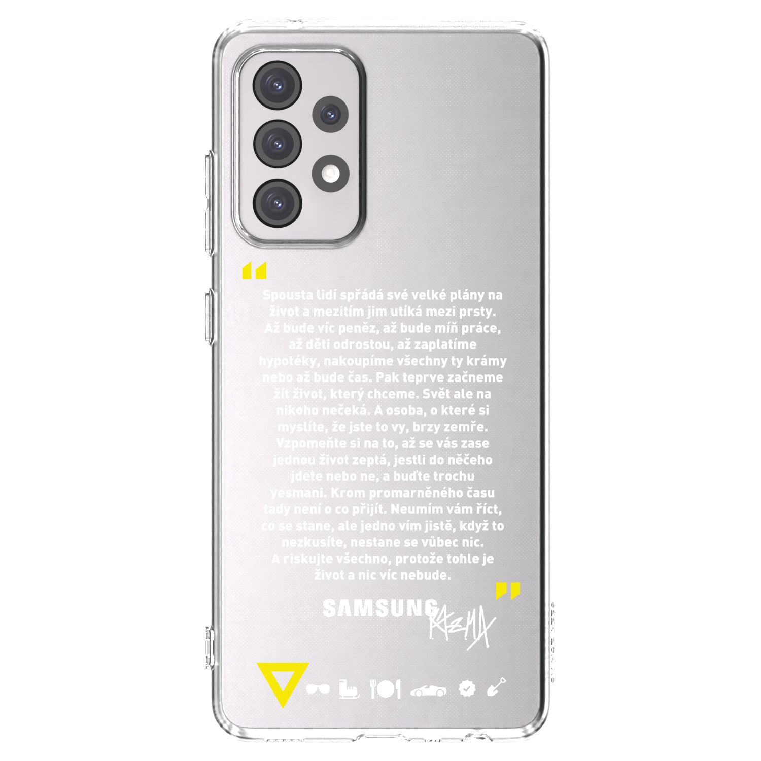 Picasee silikónový prehľadný obal pre Samsung Galaxy A52s 5G A528B - Kazma - BUĎTE TROCHU YESMANI