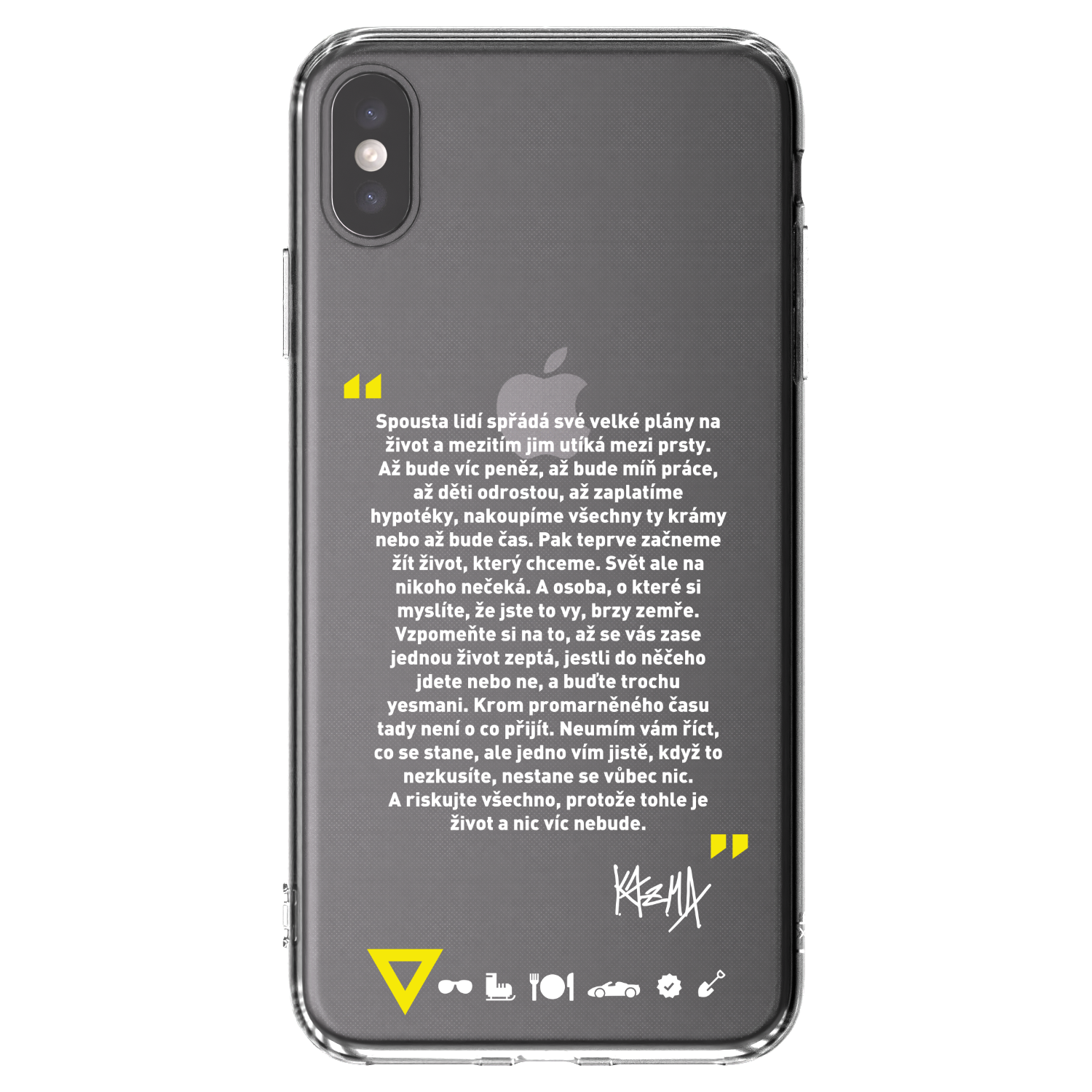 Picasee silikónový prehľadný obal pre Apple iPhone XS Max - Kazma - BUĎTE TROCHU YESMANI