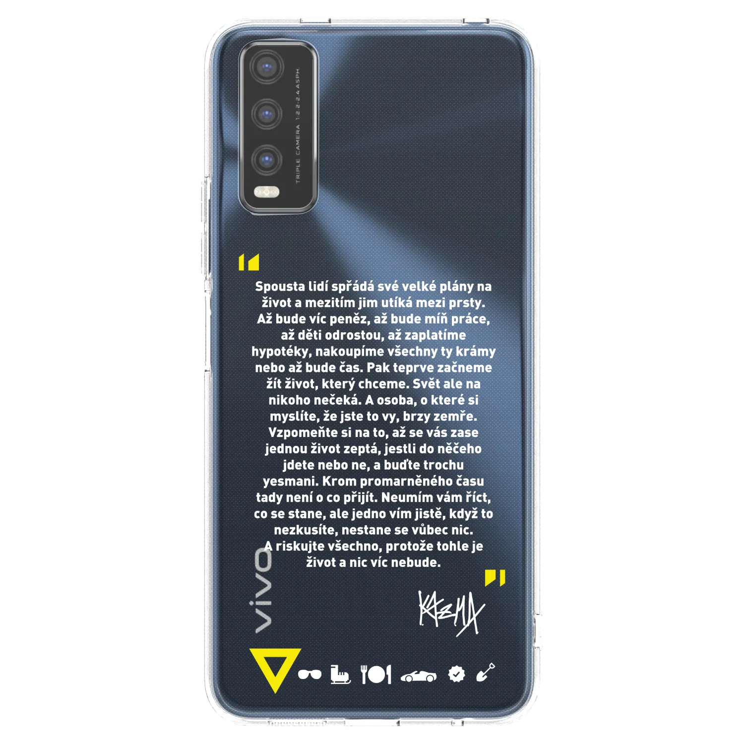 Picasee silikónový prehľadný obal pre Vivo Y20s - Kazma - BUĎTE TROCHU YESMANI