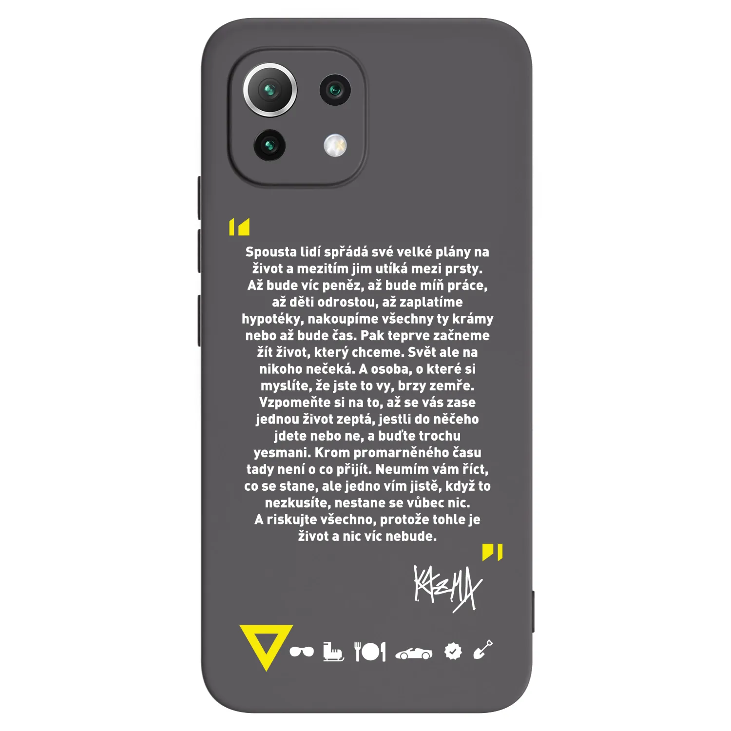 Picasee silikónový čierny obal pre Xiaomi 11 Lite 5G NE - Kazma - BUĎTE TROCHU YESMANI