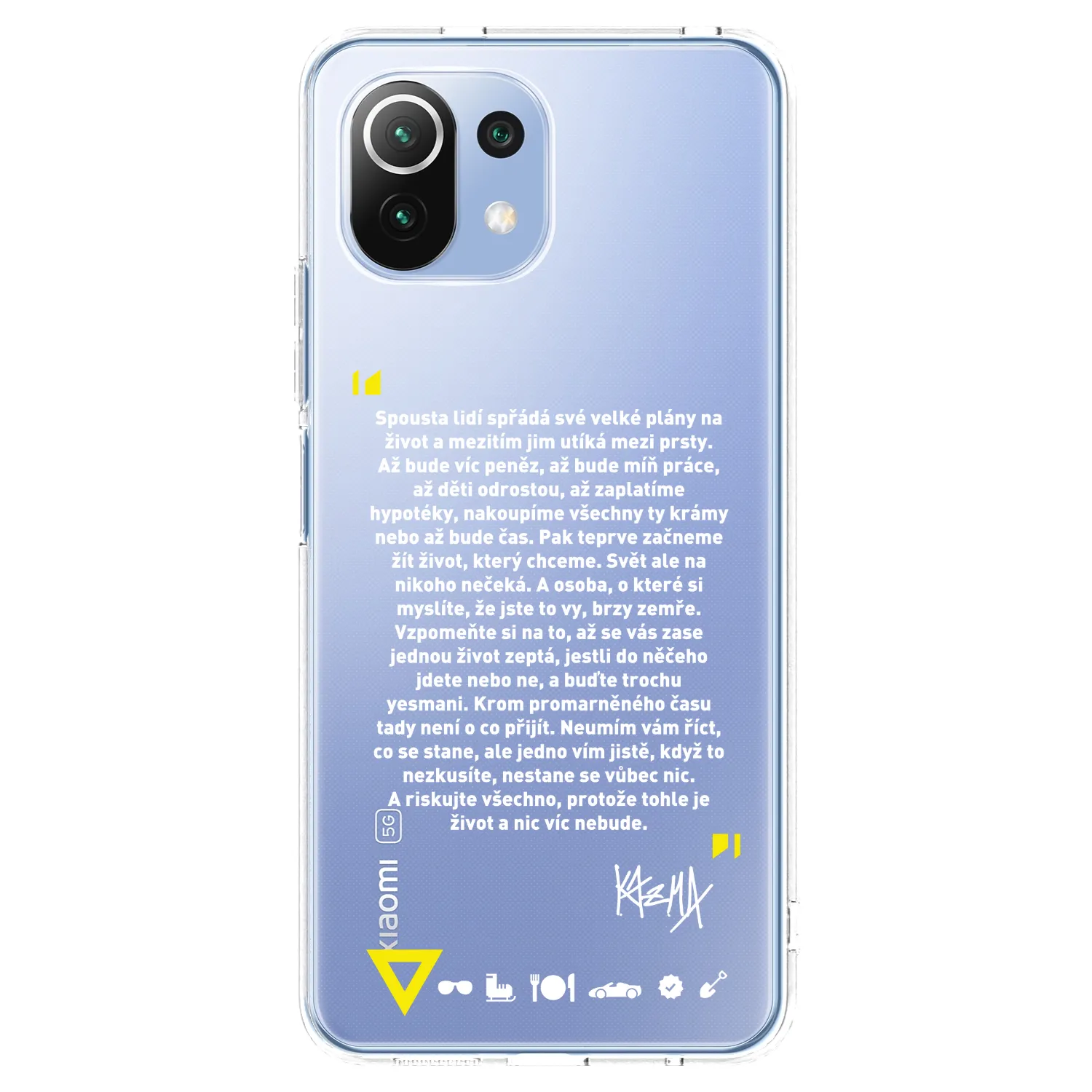 Picasee silikónový prehľadný obal pre Xiaomi 11 Lite 5G NE - Kazma - BUĎTE TROCHU YESMANI