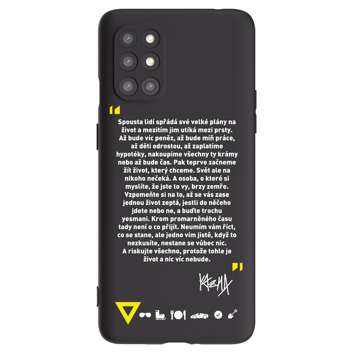 Picasee silikónový čierny obal pre OnePlus 8T - Kazma - BUĎTE TROCHU YESMANI