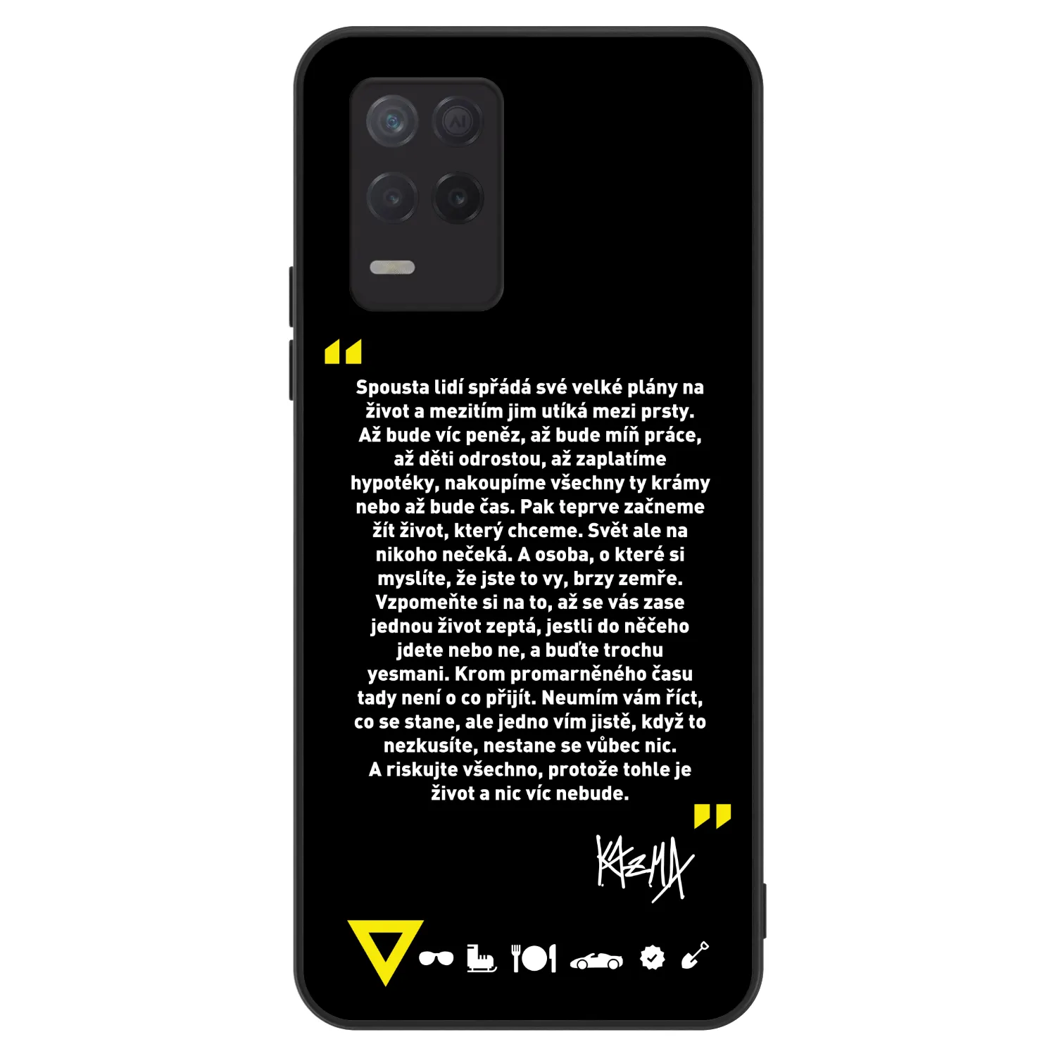 Picasee ULTIMATE CASE pro Realme 8 5G - Kazma - BUĎTE TROCHU YESMANI