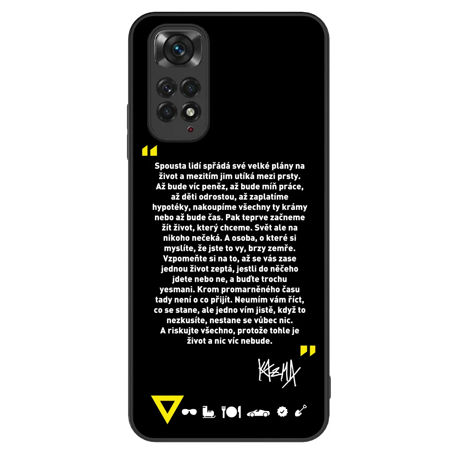 Picasee ULTIMATE CASE pro Xiaomi Redmi Note 11 - Kazma - BUĎTE TROCHU YESMANI