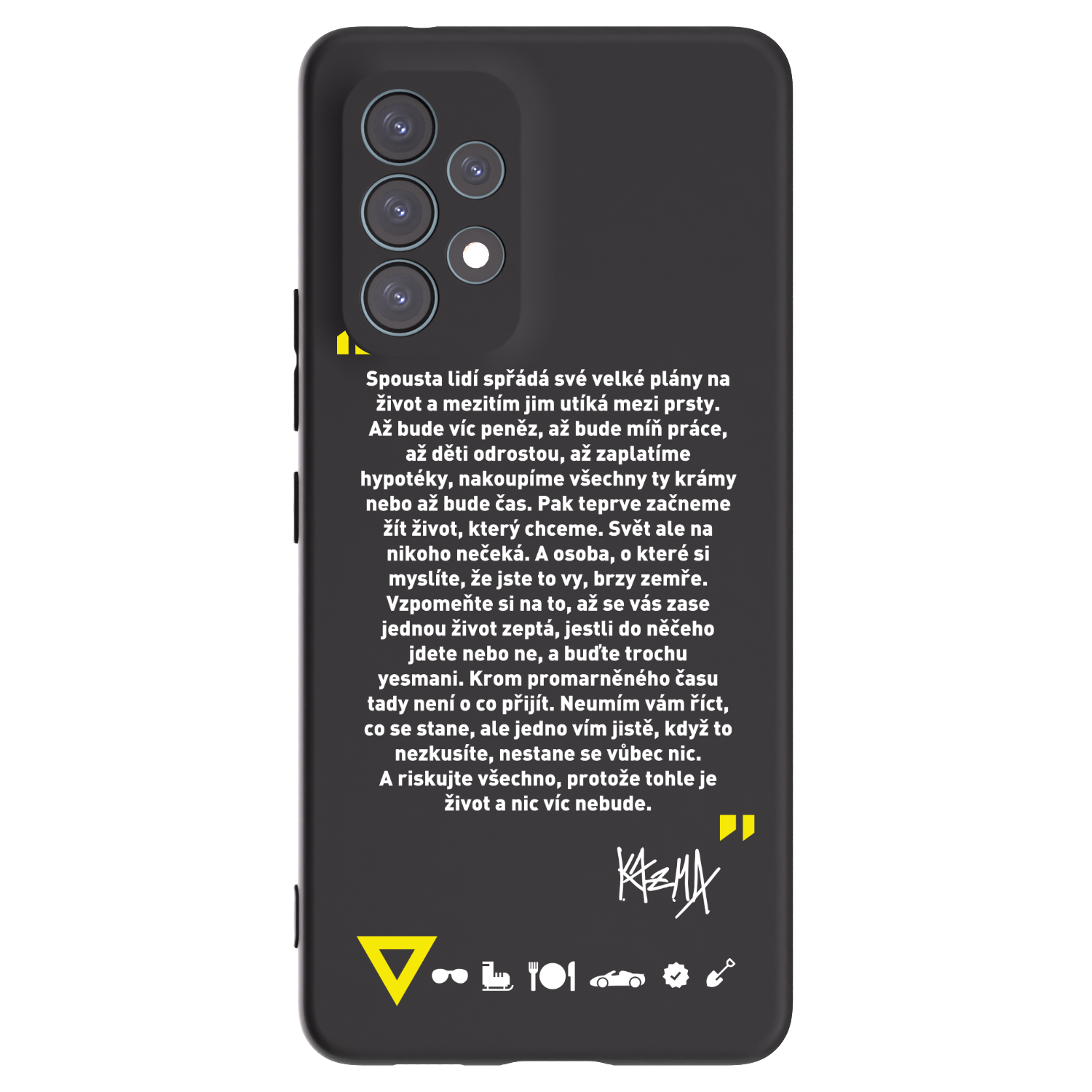 Picasee silikónový čierny obal pre Samsung Galaxy A53 5G A536 - Kazma - BUĎTE TROCHU YESMANI