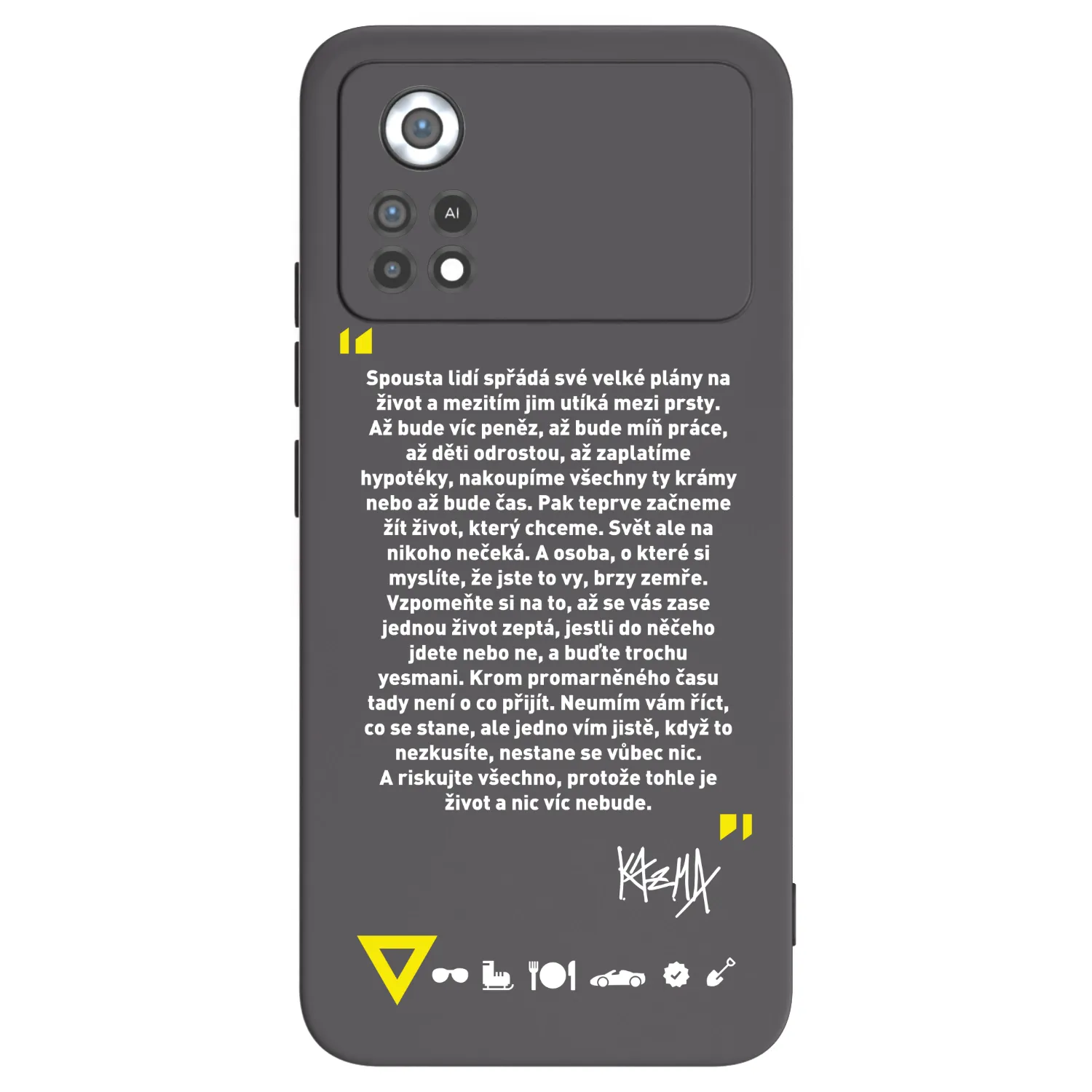 Picasee silikónový čierny obal pre Xiaomi Poco X4 Pro 5G - Kazma - BUĎTE TROCHU YESMANI