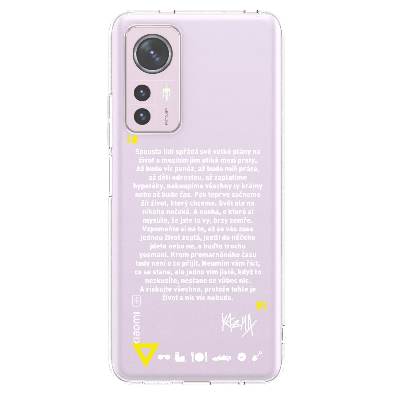 Picasee silikónový prehľadný obal pre Xiaomi 12 - Kazma - BUĎTE TROCHU YESMANI