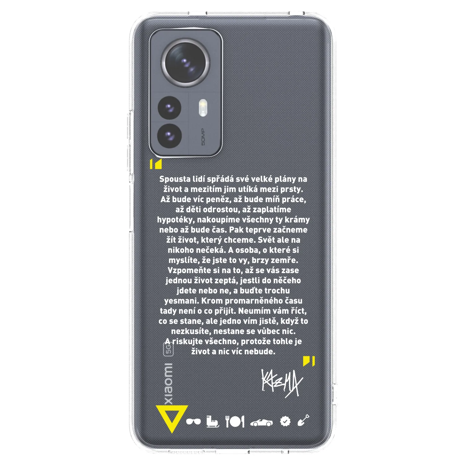 Picasee silikónový prehľadný obal pre Xiaomi 12 Pro - Kazma - BUĎTE TROCHU YESMANI