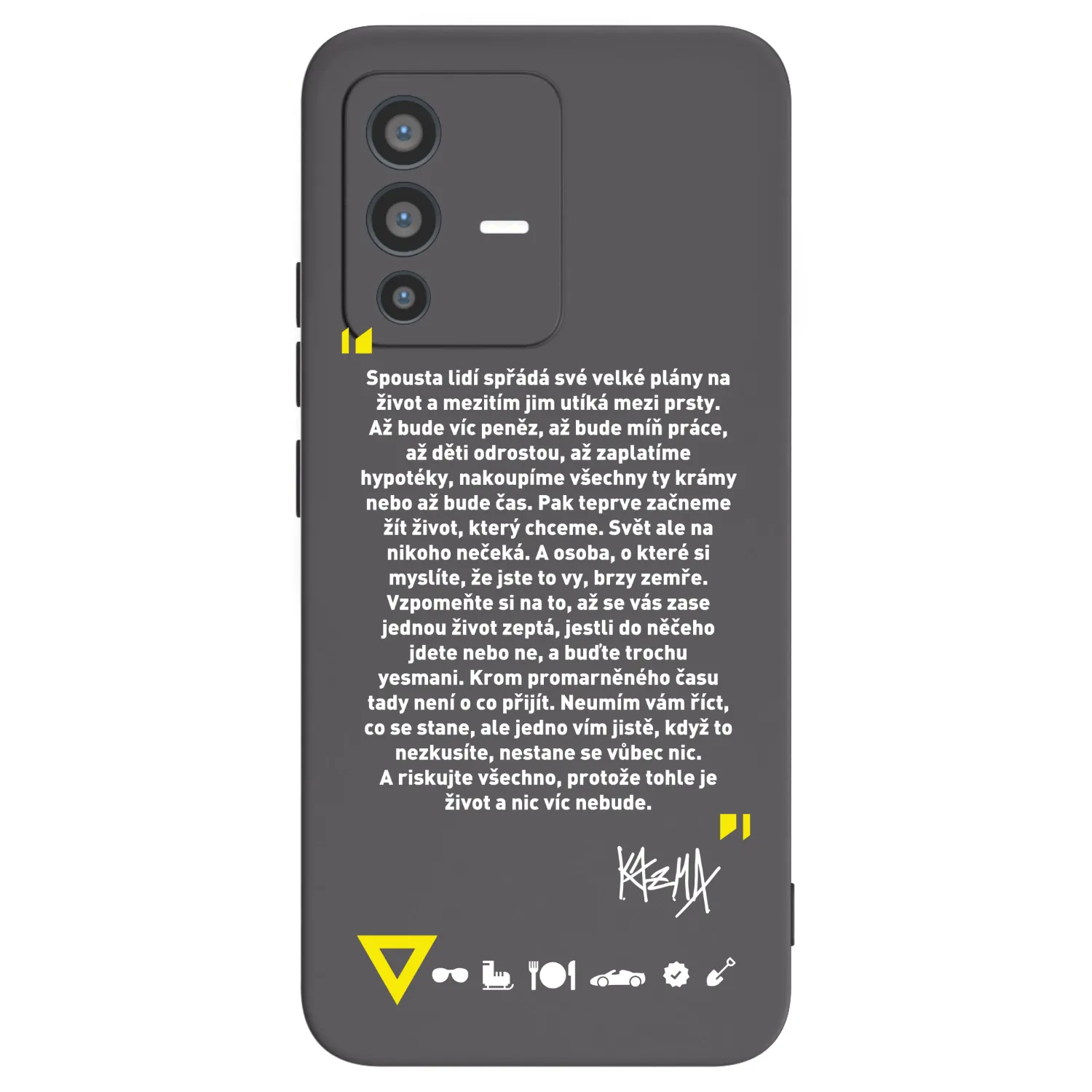 Picasee silikónový čierny obal pre Vivo V23 5G - Kazma - BUĎTE TROCHU YESMANI