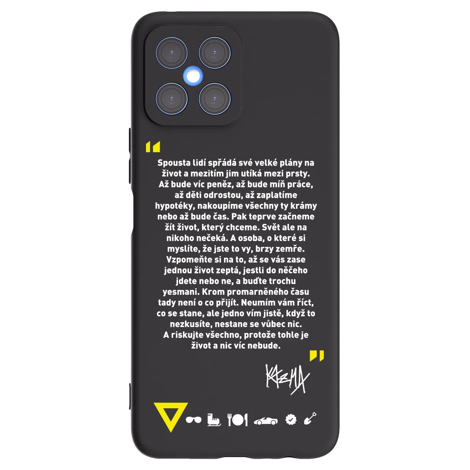 Picasee silikónový čierny obal pre Honor X8 4G - Kazma - BUĎTE TROCHU YESMANI