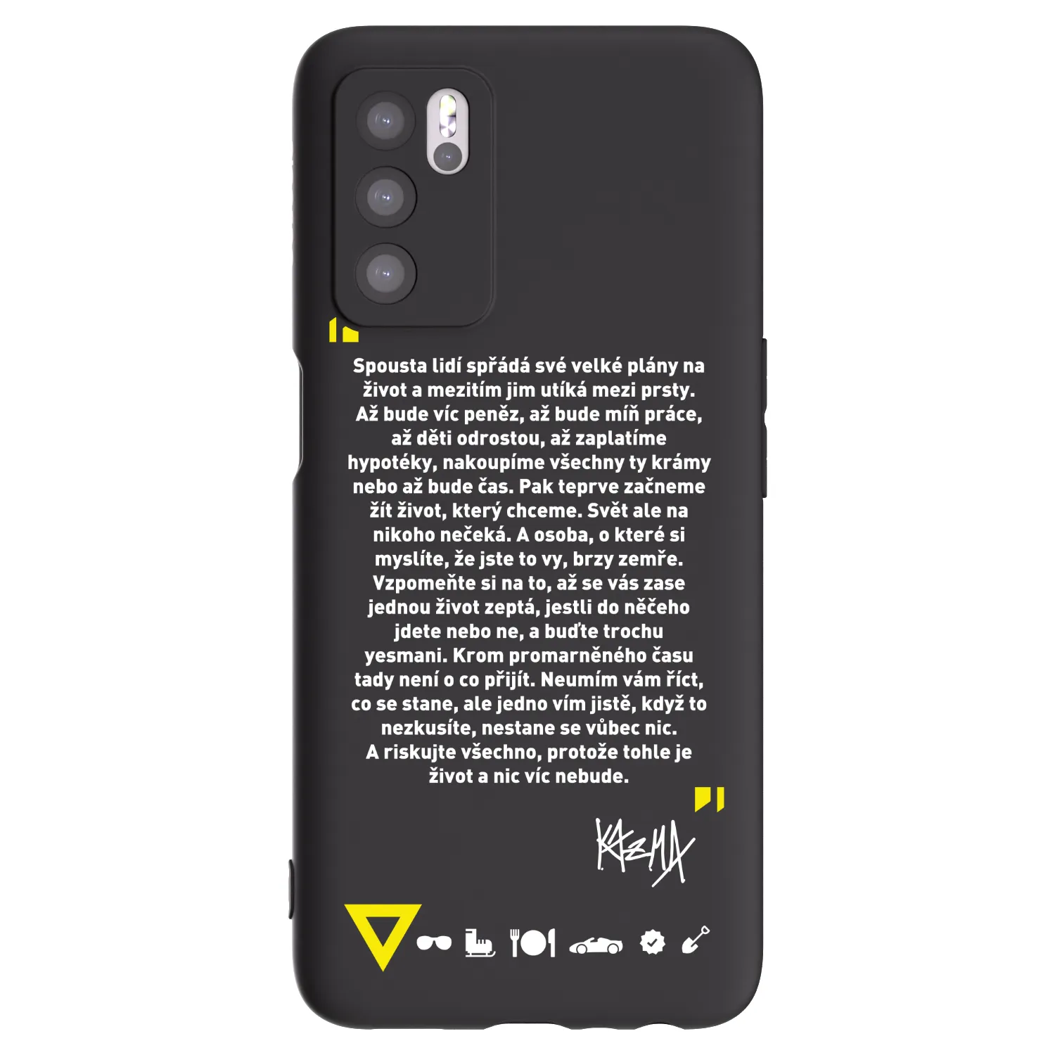Picasee silikónový čierny obal pre OPPO A16s - Kazma - BUĎTE TROCHU YESMANI