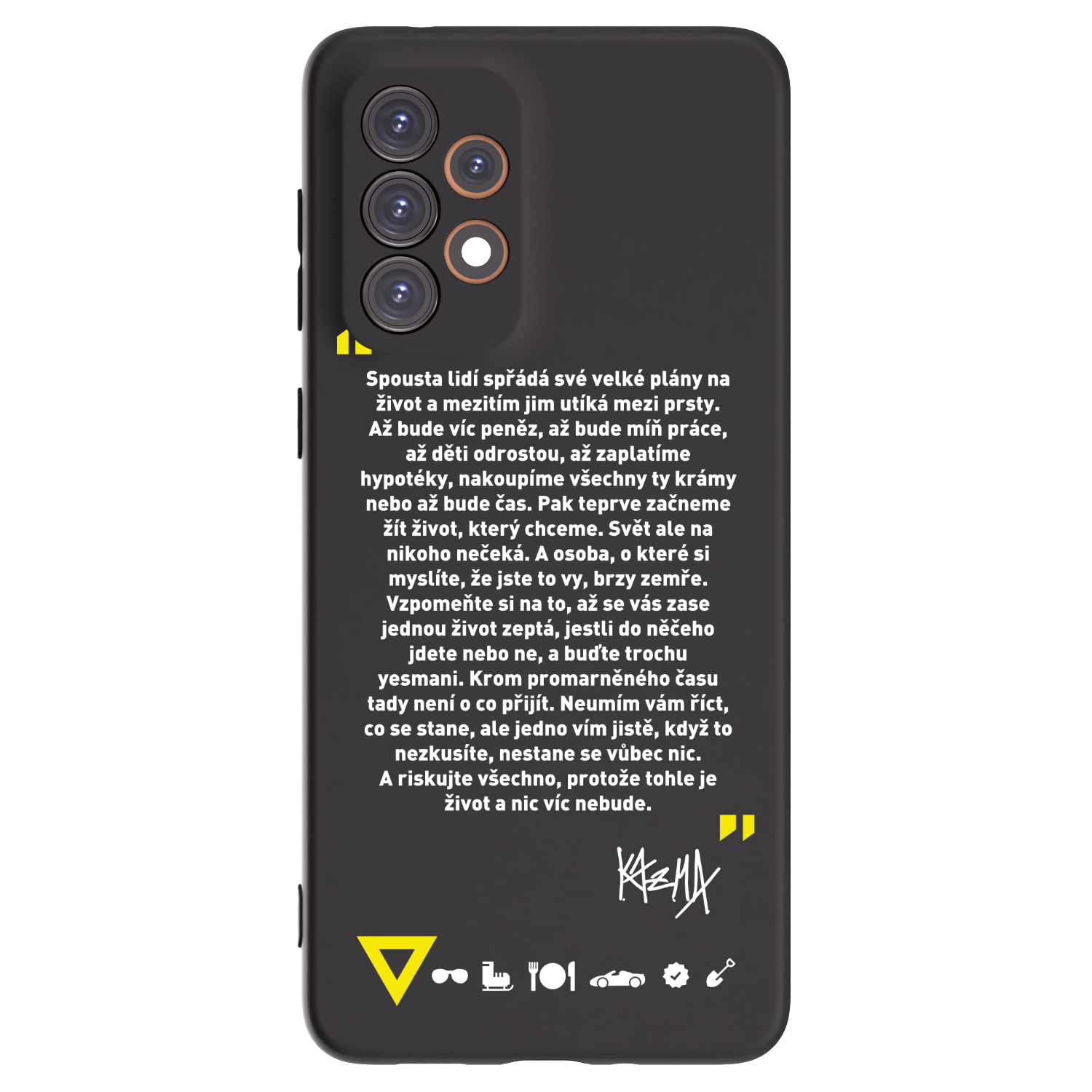 Picasee silikónový čierny obal pre Samsung Galaxy A33 5G A336 - Kazma - BUĎTE TROCHU YESMANI