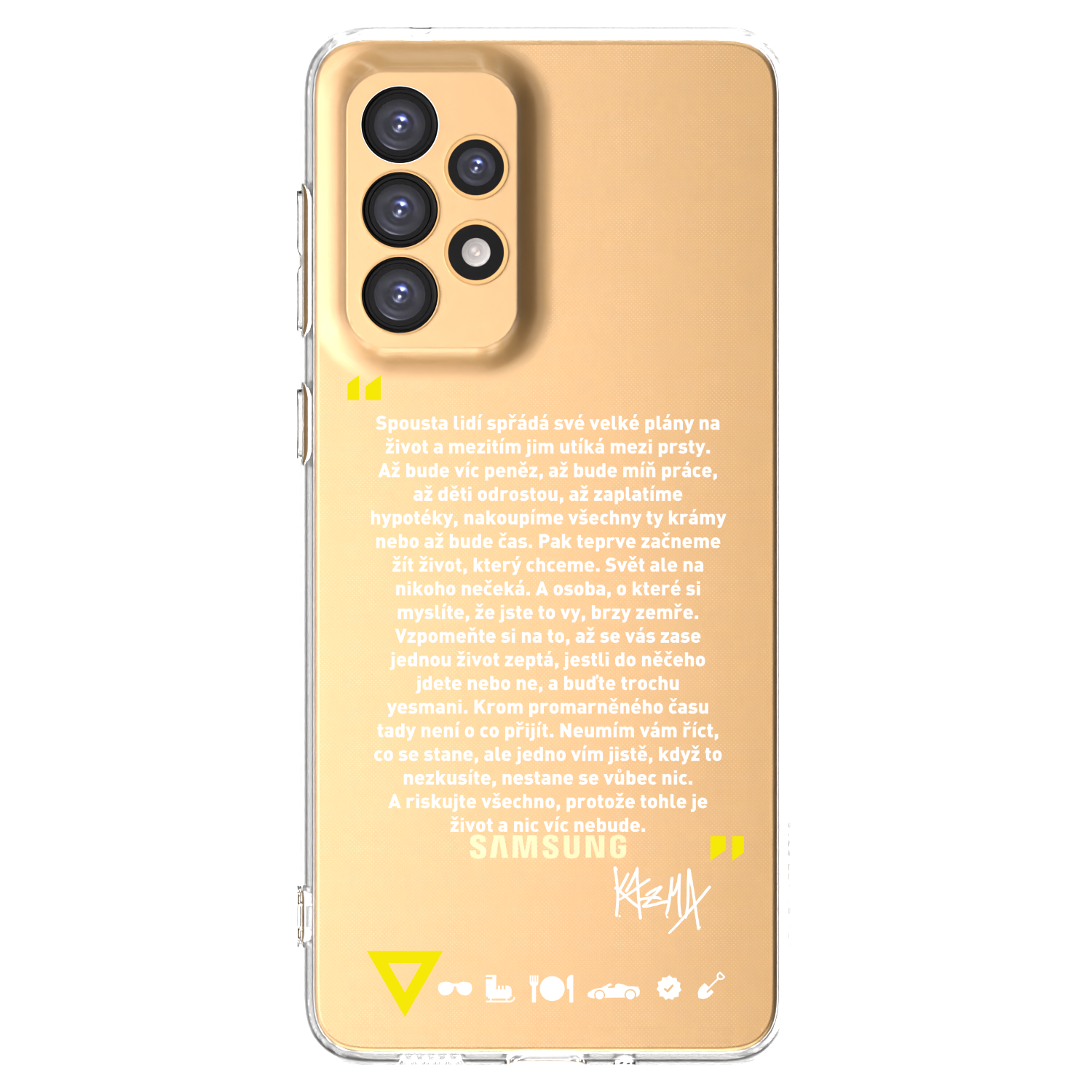 Picasee silikónový prehľadný obal pre Samsung Galaxy A33 5G A336 - Kazma - BUĎTE TROCHU YESMANI