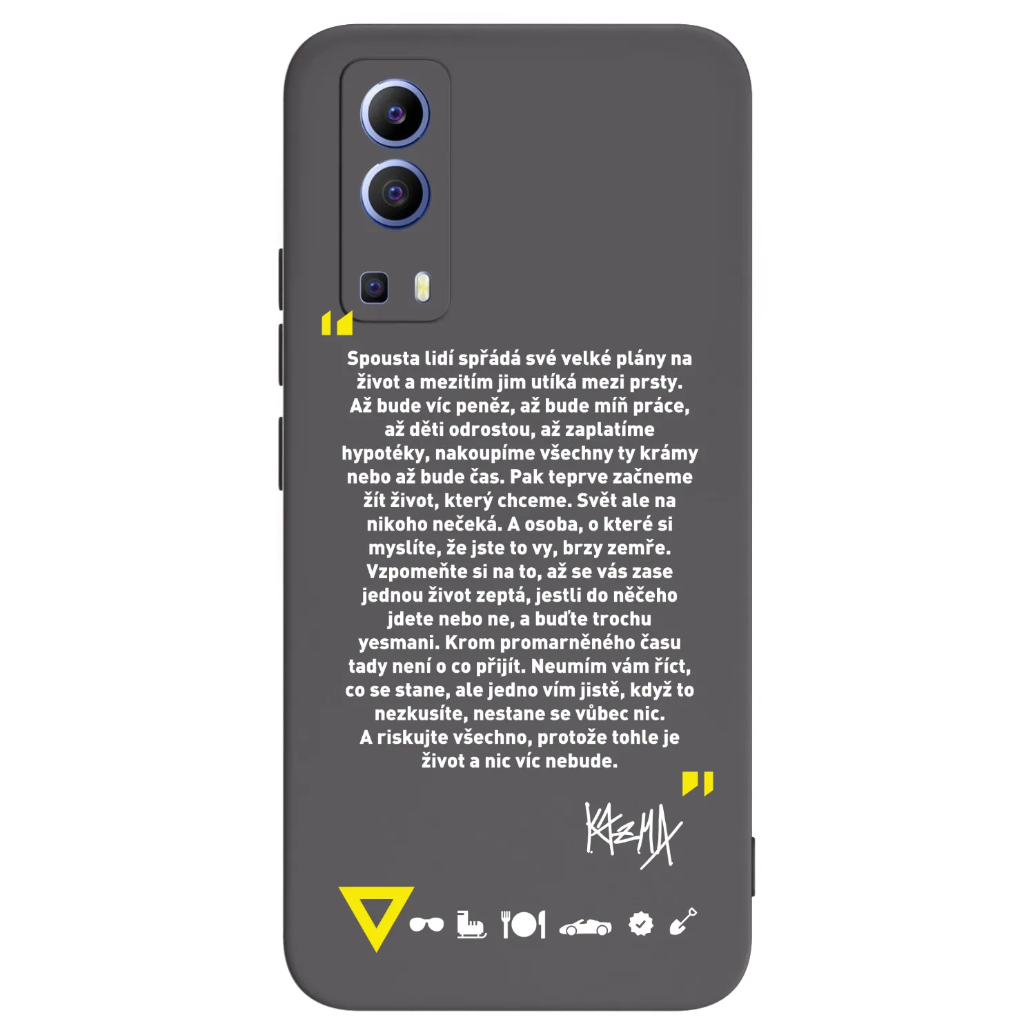 Picasee silikónový čierny obal pre Vivo Y52 5G - Kazma - BUĎTE TROCHU YESMANI