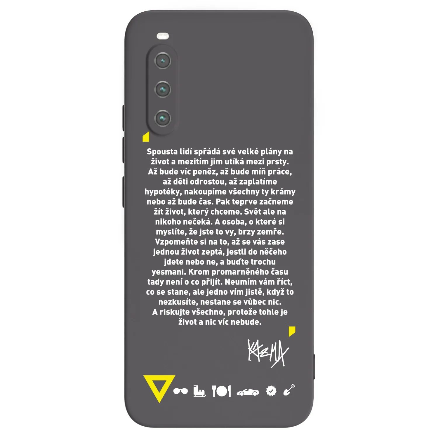 Picasee silikónový čierny obal pre Sony Xperia 10 IV 5G - Kazma - BUĎTE TROCHU YESMANI