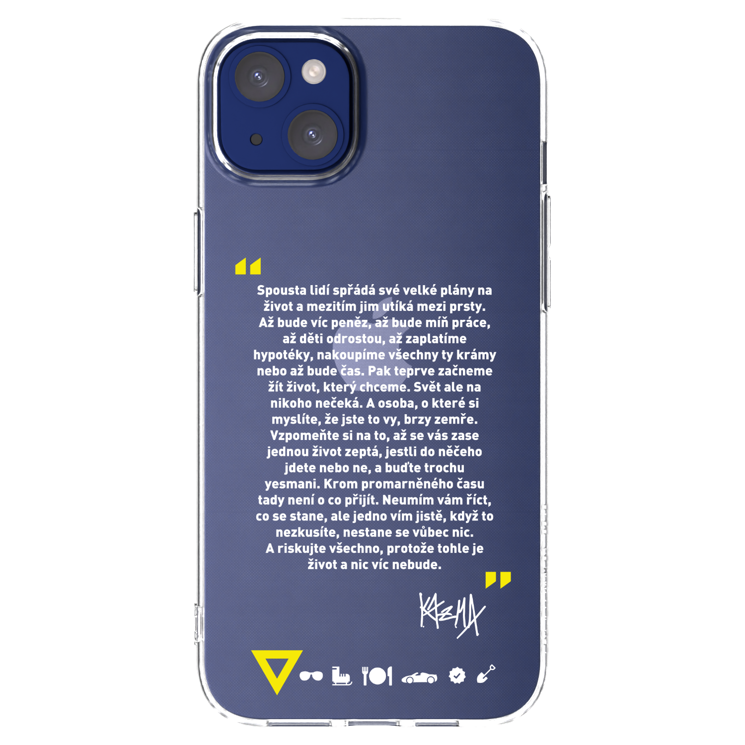 Picasee silikónový prehľadný obal pre Apple iPhone 14 Plus - Kazma - BUĎTE TROCHU YESMANI