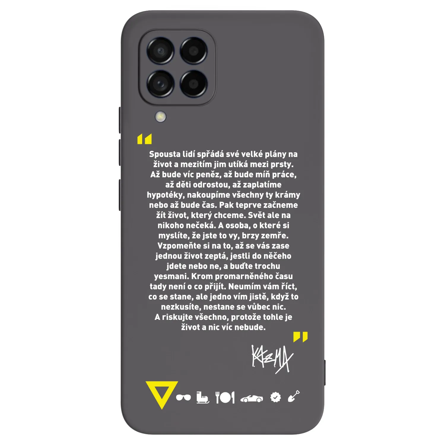 Picasee silikónový čierny obal pre Samsung Galaxy M53 5G - Kazma - BUĎTE TROCHU YESMANI