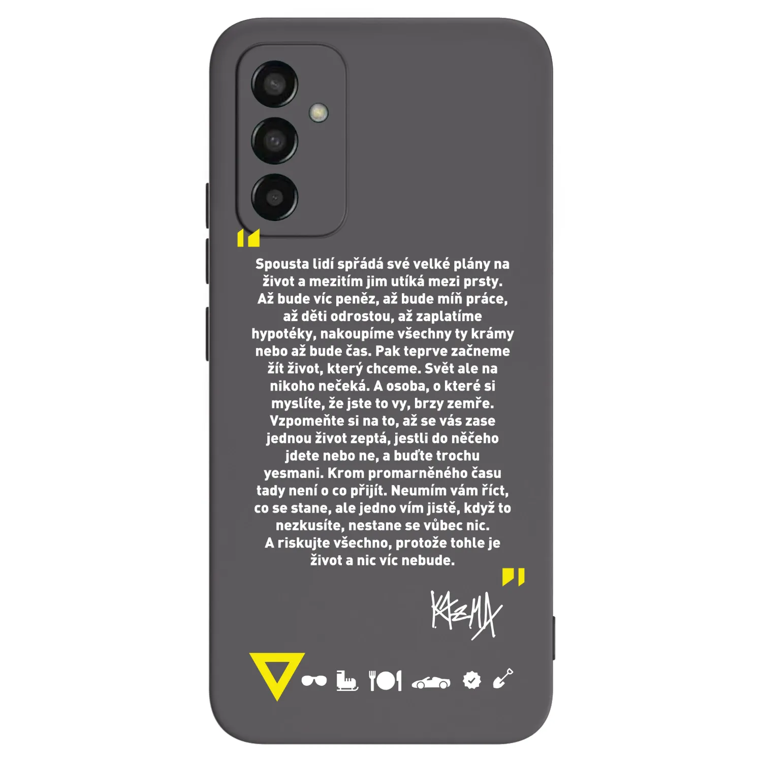 Picasee silikónový čierny obal pre Samsung Galaxy M13 M135F - Kazma - BUĎTE TROCHU YESMANI