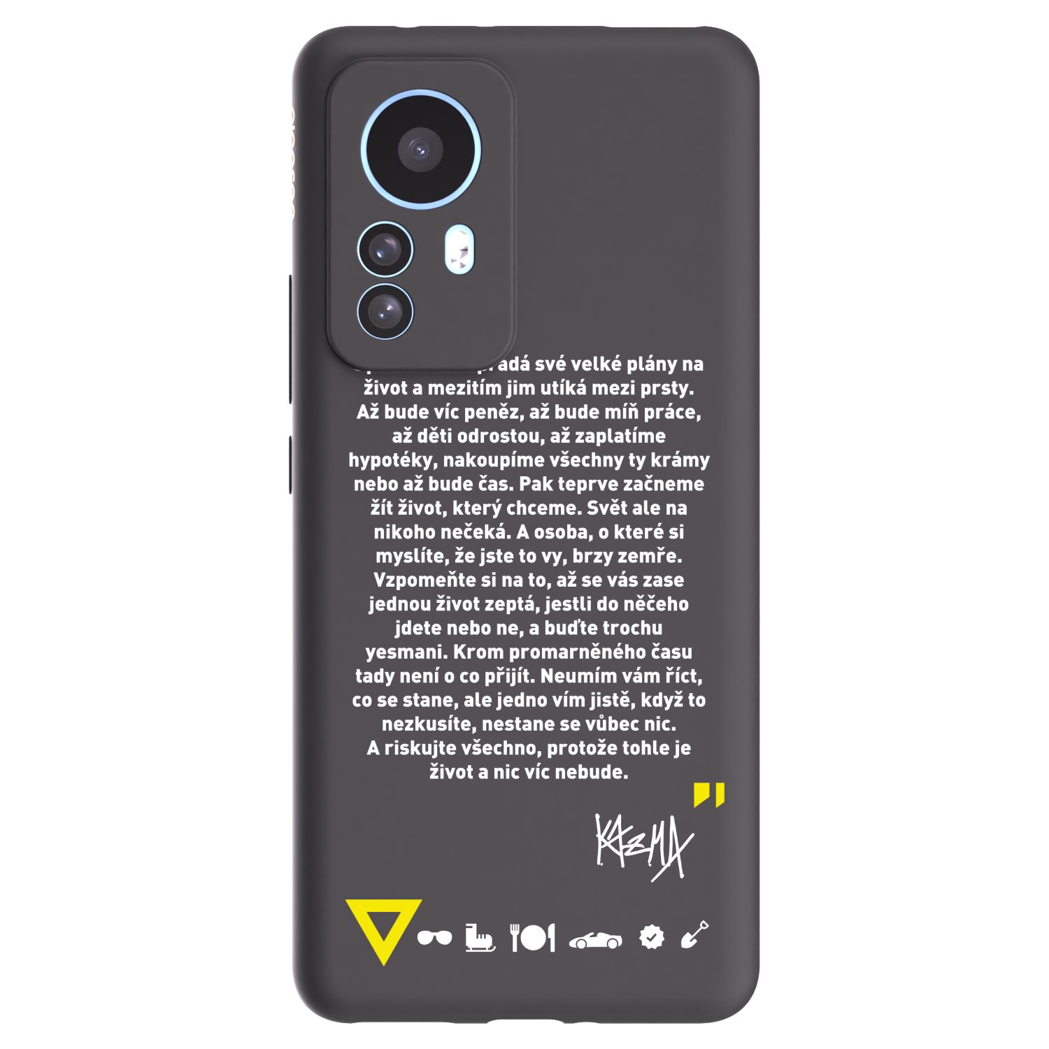 Picasee silikónový čierny obal pre Xiaomi 12T - Kazma - BUĎTE TROCHU YESMANI