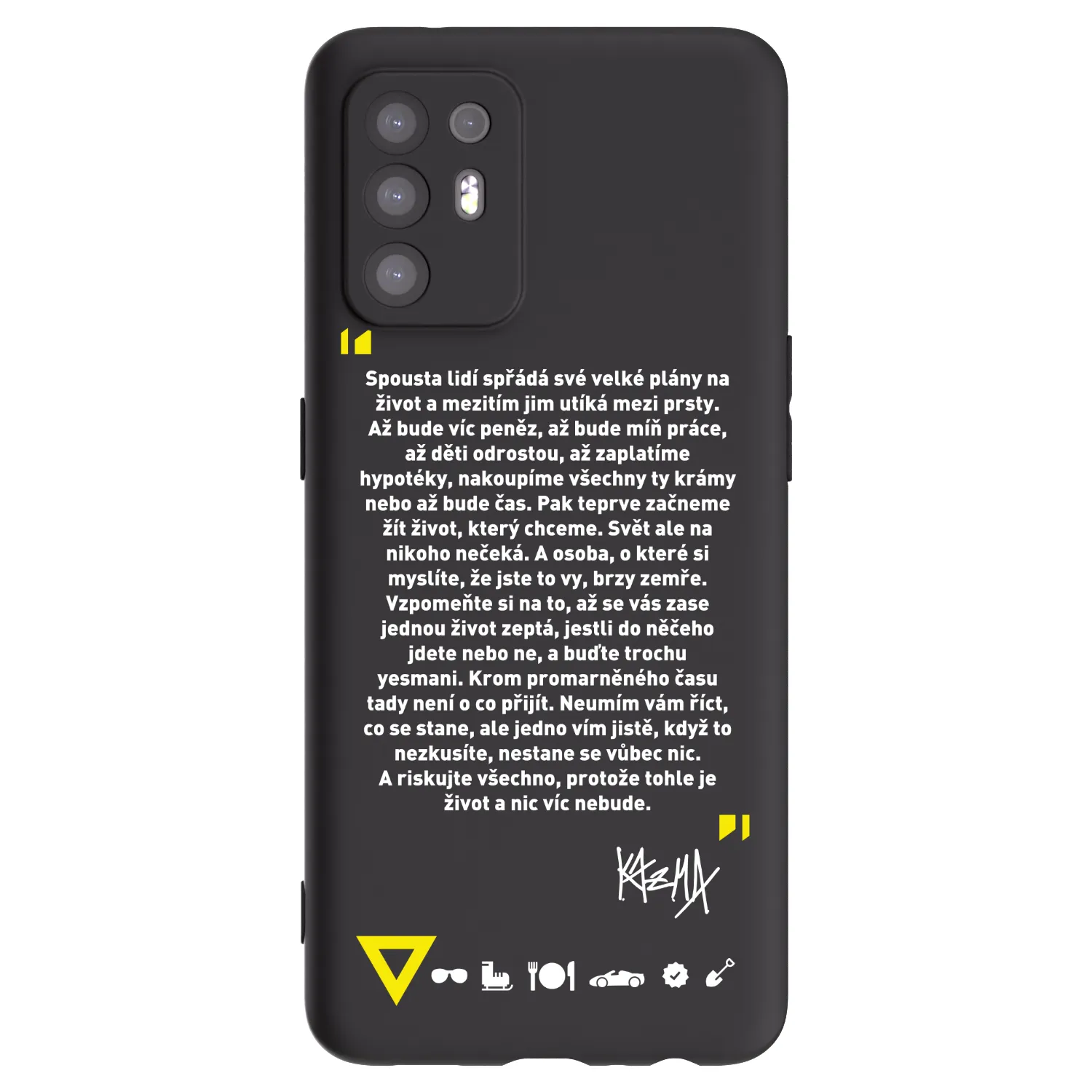 Picasee silikónový čierny obal pre OPPO A94 5G - Kazma - BUĎTE TROCHU YESMANI