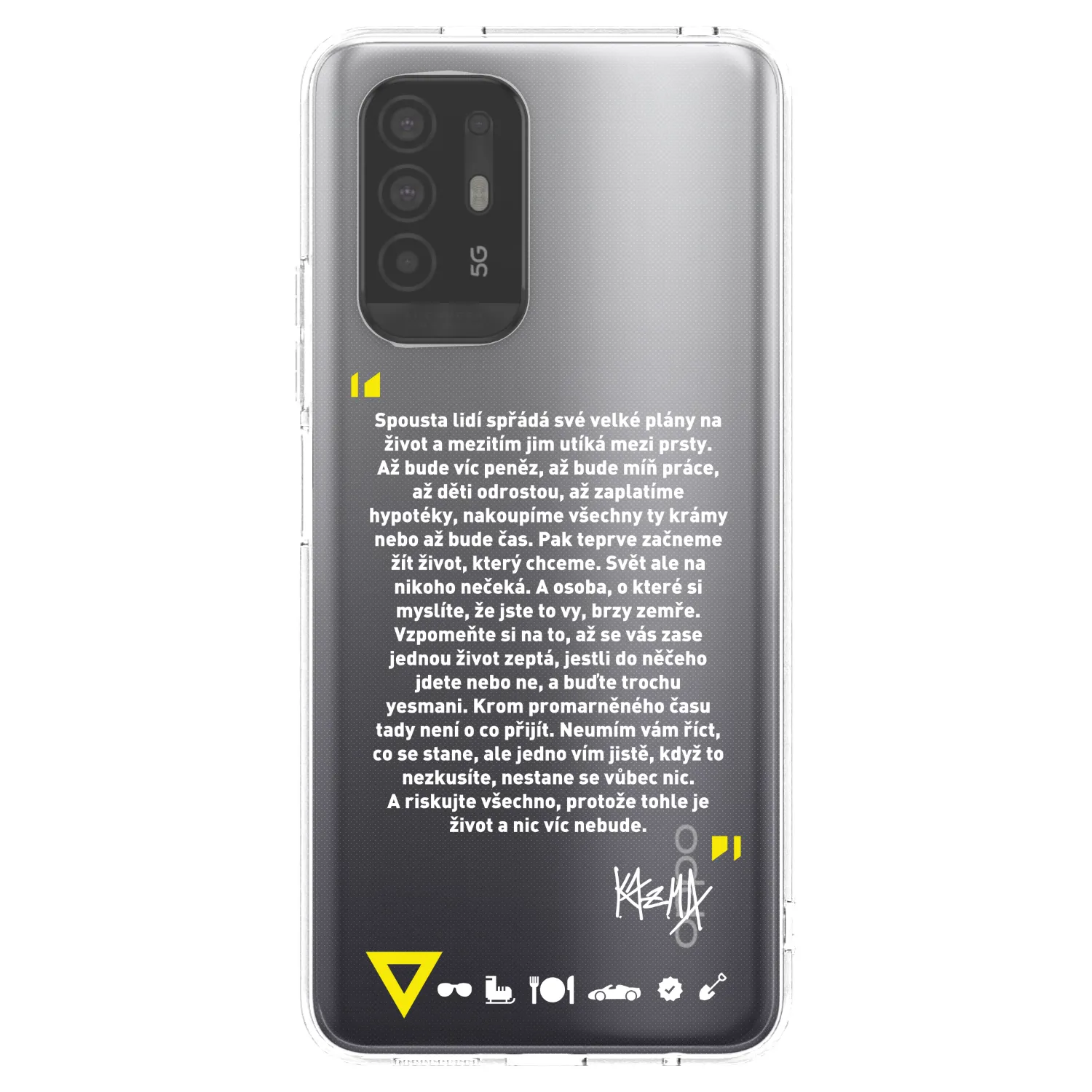 Picasee silikónový prehľadný obal pre OPPO A94 5G - Kazma - BUĎTE TROCHU YESMANI