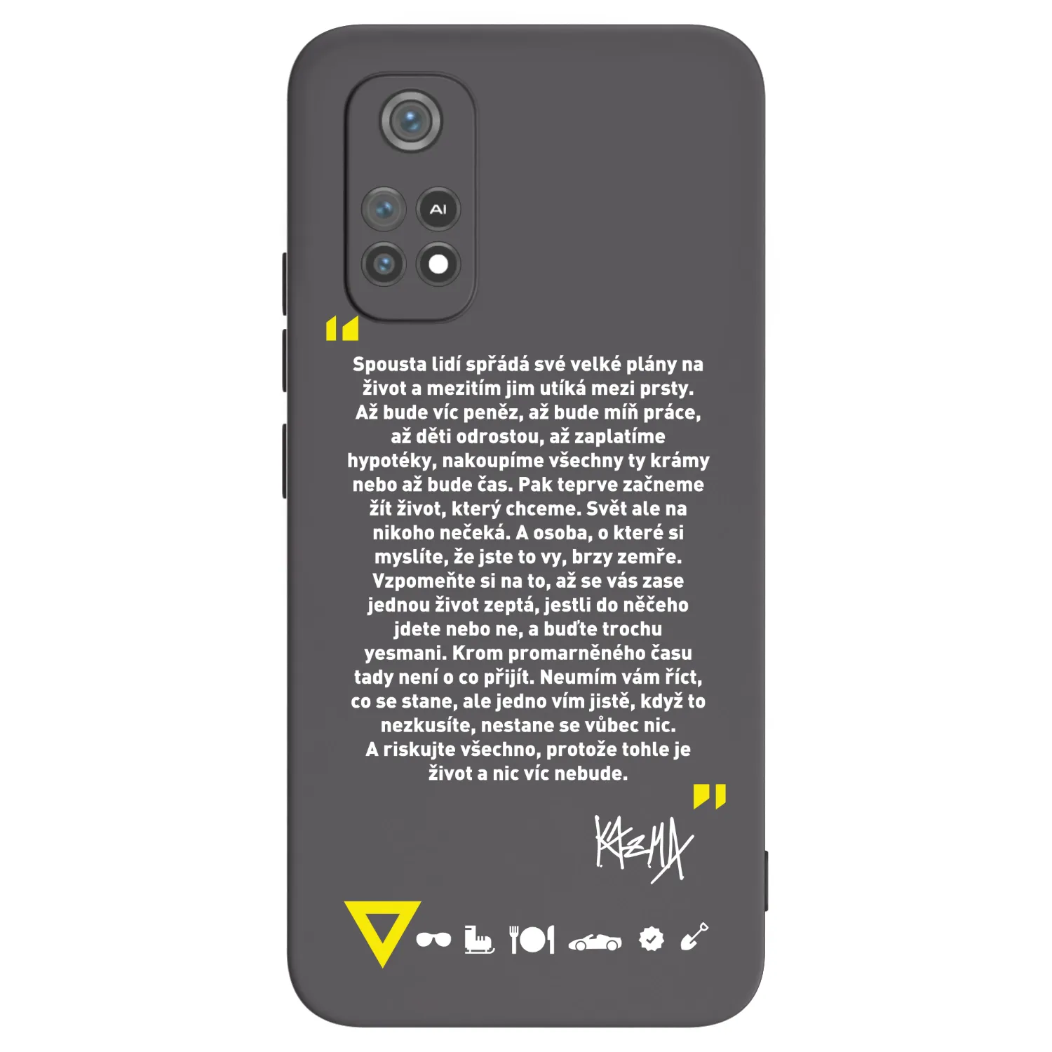 Picasee silikónový čierny obal pre Xiaomi Poco M4 Pro - Kazma - BUĎTE TROCHU YESMANI