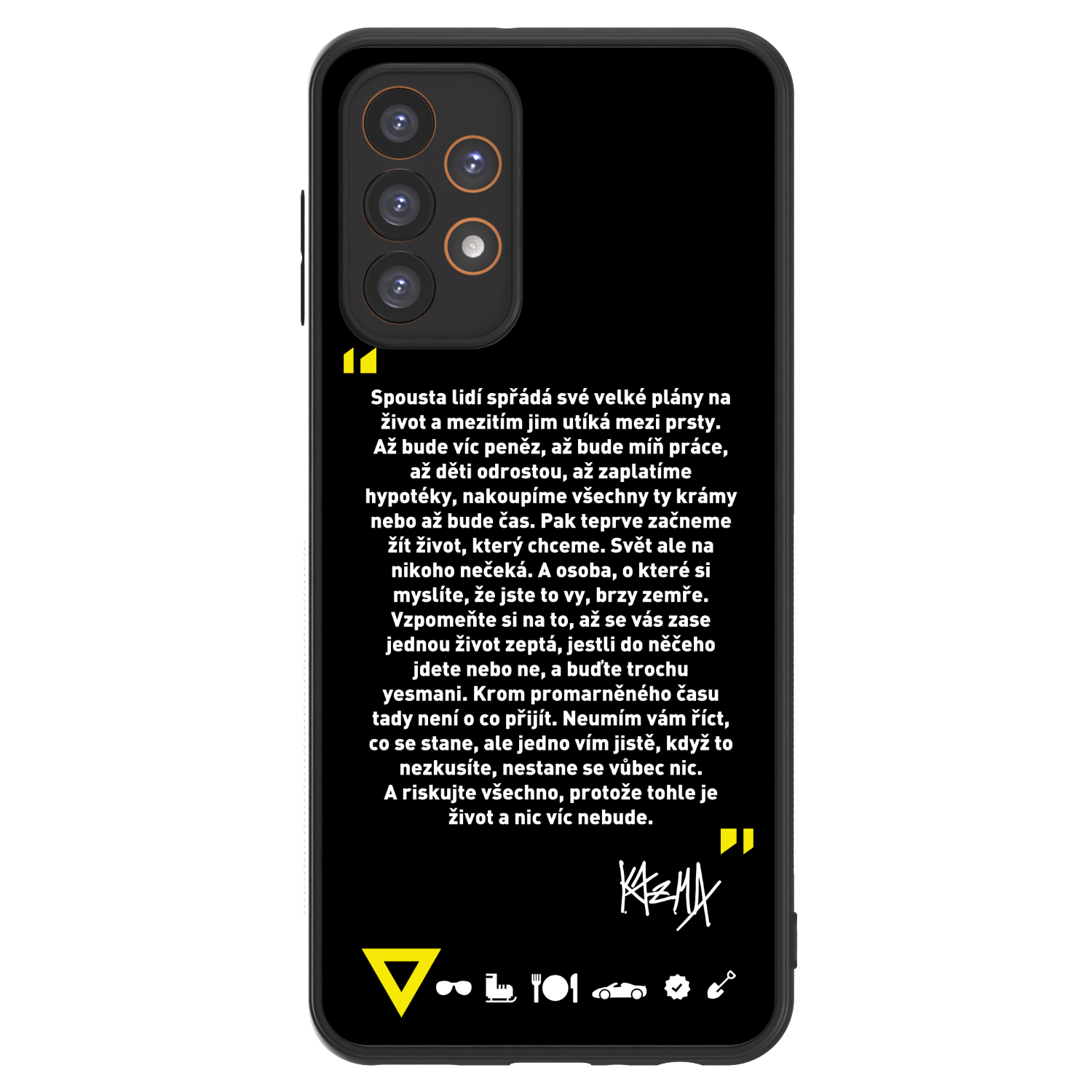 Picasee ULTIMATE CASE pro Samsung Galaxy A23 A235F 4G - Kazma - BUĎTE TROCHU YESMANI