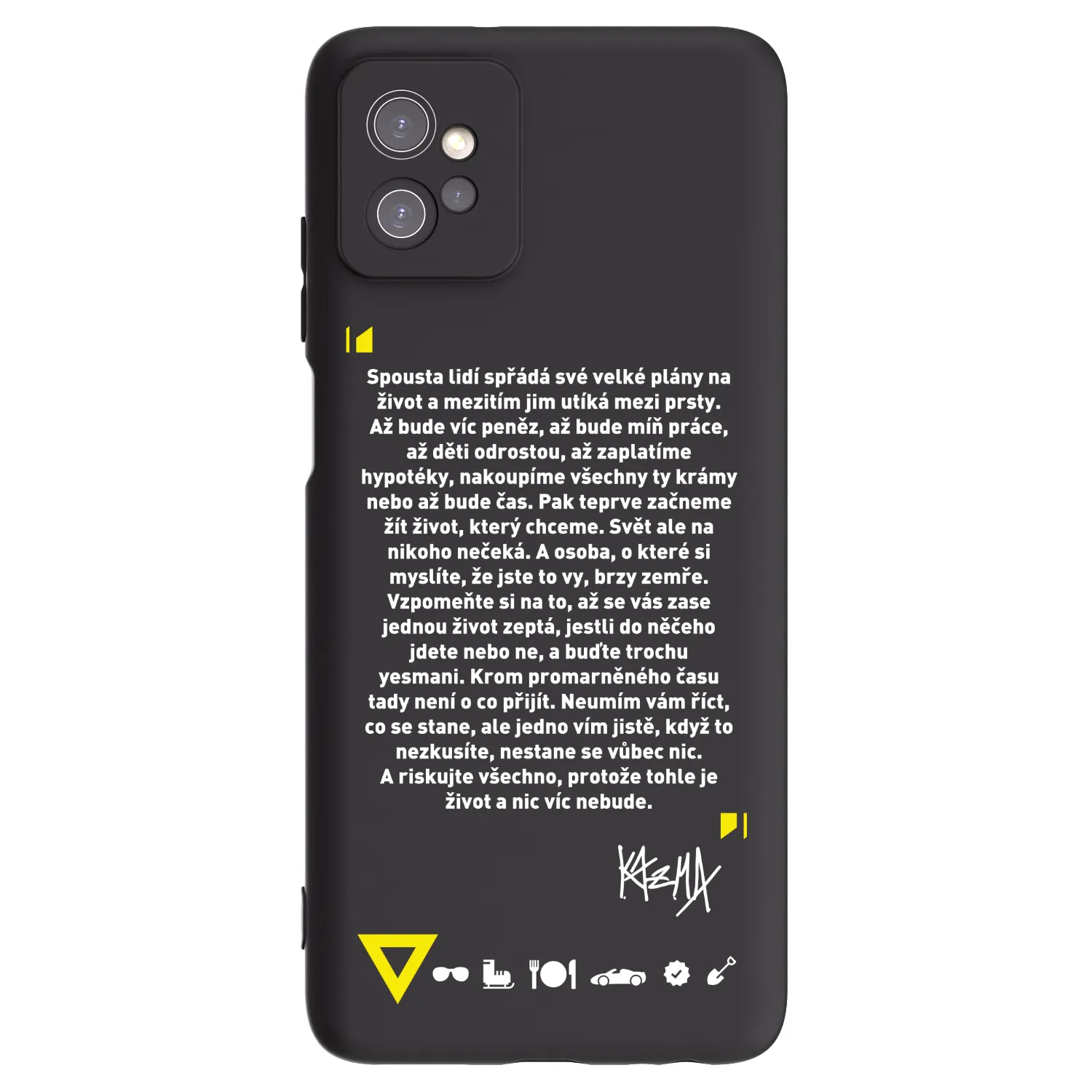 Picasee silikónový čierny obal pre Motorola Moto G32 - Kazma - BUĎTE TROCHU YESMANI