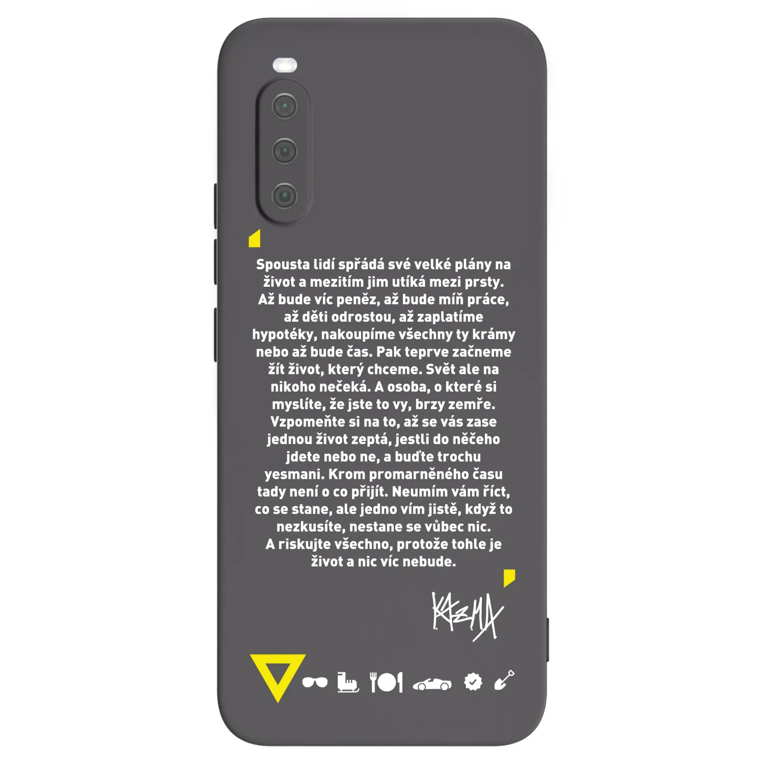 Picasee silikónový čierny obal pre Sony Xperia 10 III - Kazma - BUĎTE TROCHU YESMANI