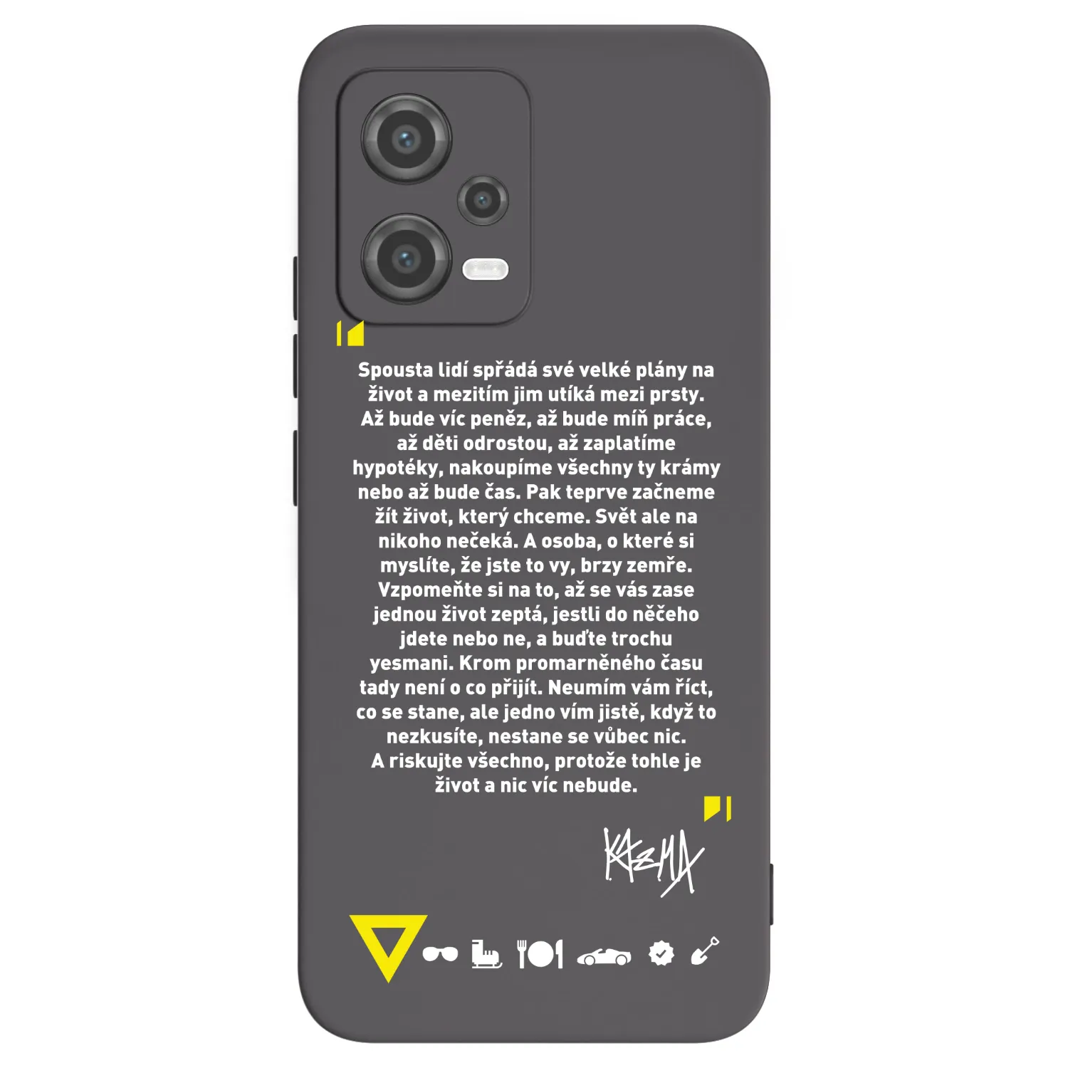 Picasee silikónový čierny obal pre Xiaomi Poco X5 - Kazma - BUĎTE TROCHU YESMANI