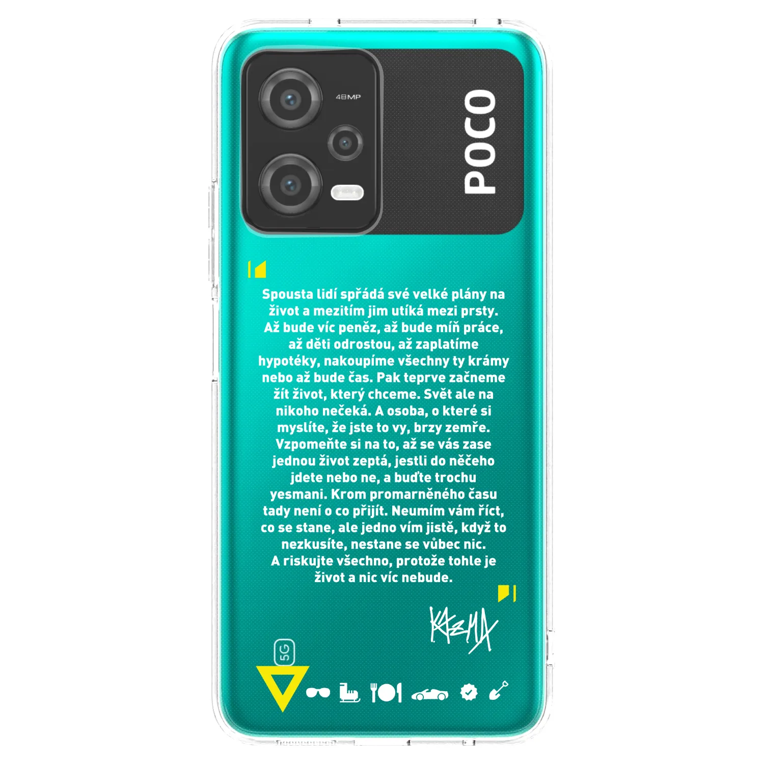 Picasee silikónový prehľadný obal pre Xiaomi Poco X5 - Kazma - BUĎTE TROCHU YESMANI
