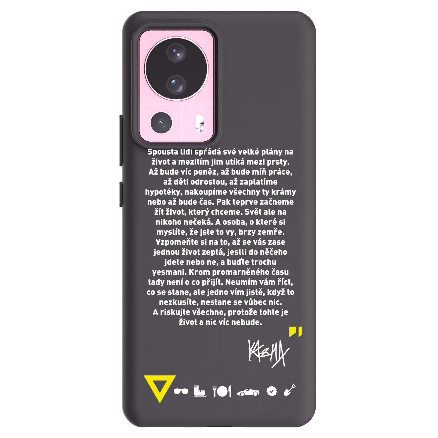 Picasee silikónový čierny obal pre Xiaomi 13 Lite - Kazma - BUĎTE TROCHU YESMANI