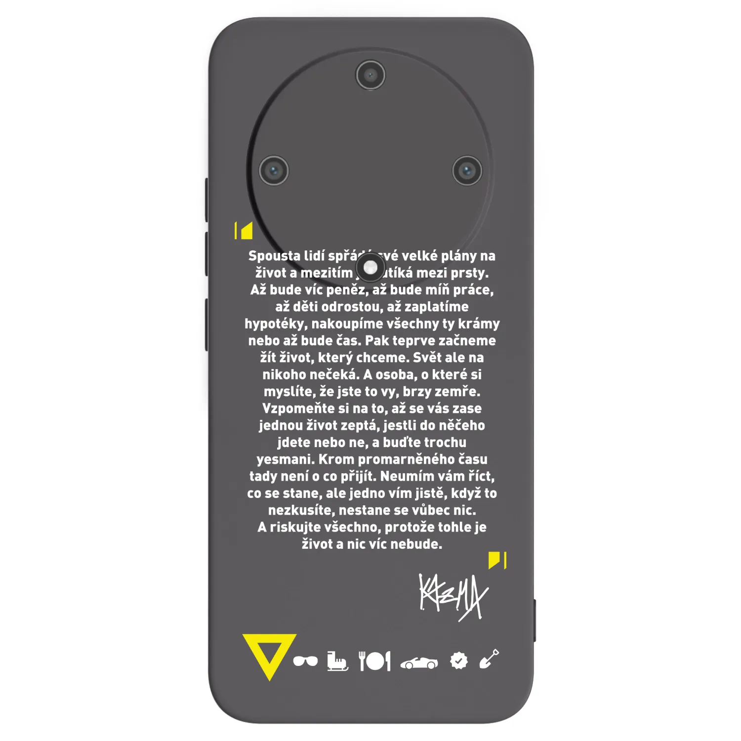 Picasee silikónový čierny obal pre Honor Magic5 Lite 5G - Kazma - BUĎTE TROCHU YESMANI