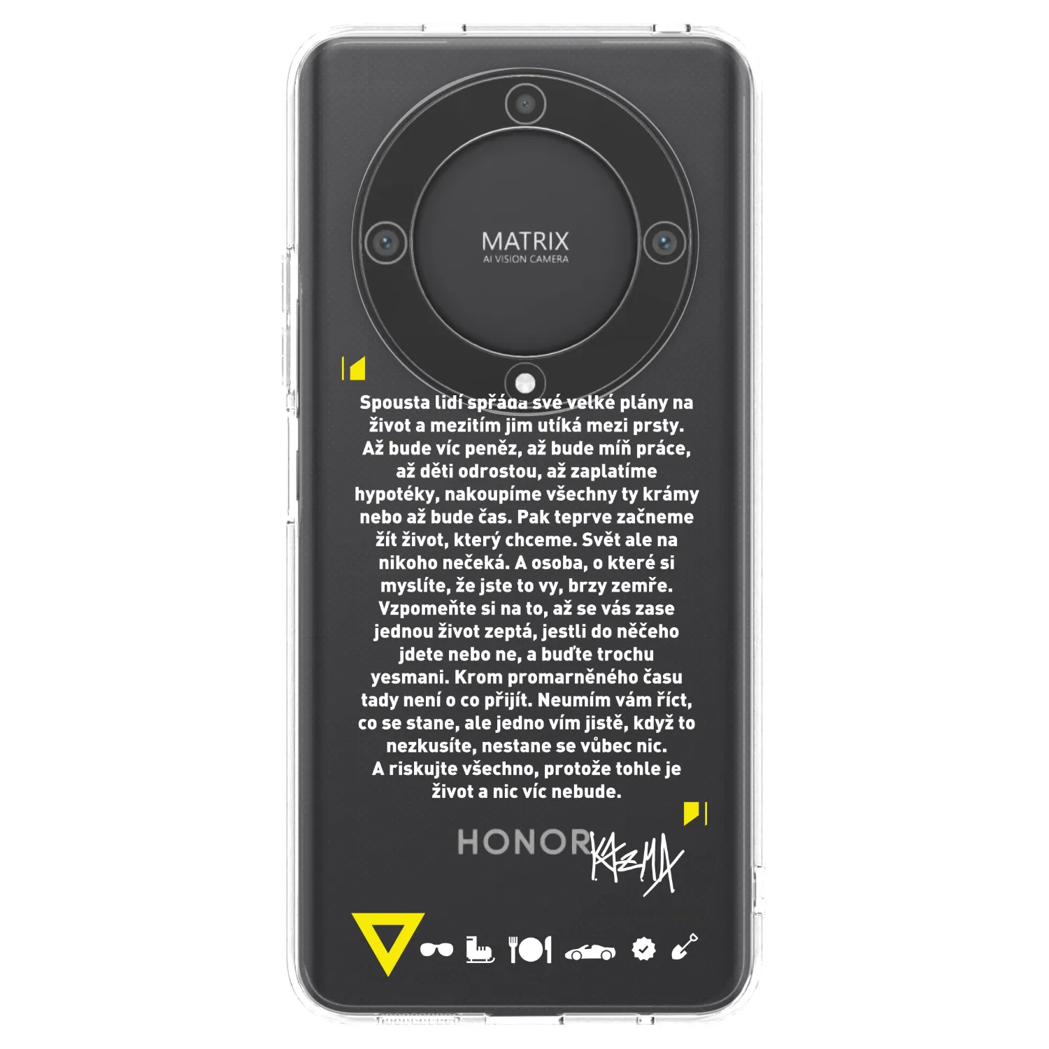 Picasee silikónový prehľadný obal pre Honor Magic5 Lite 5G - Kazma - BUĎTE TROCHU YESMANI