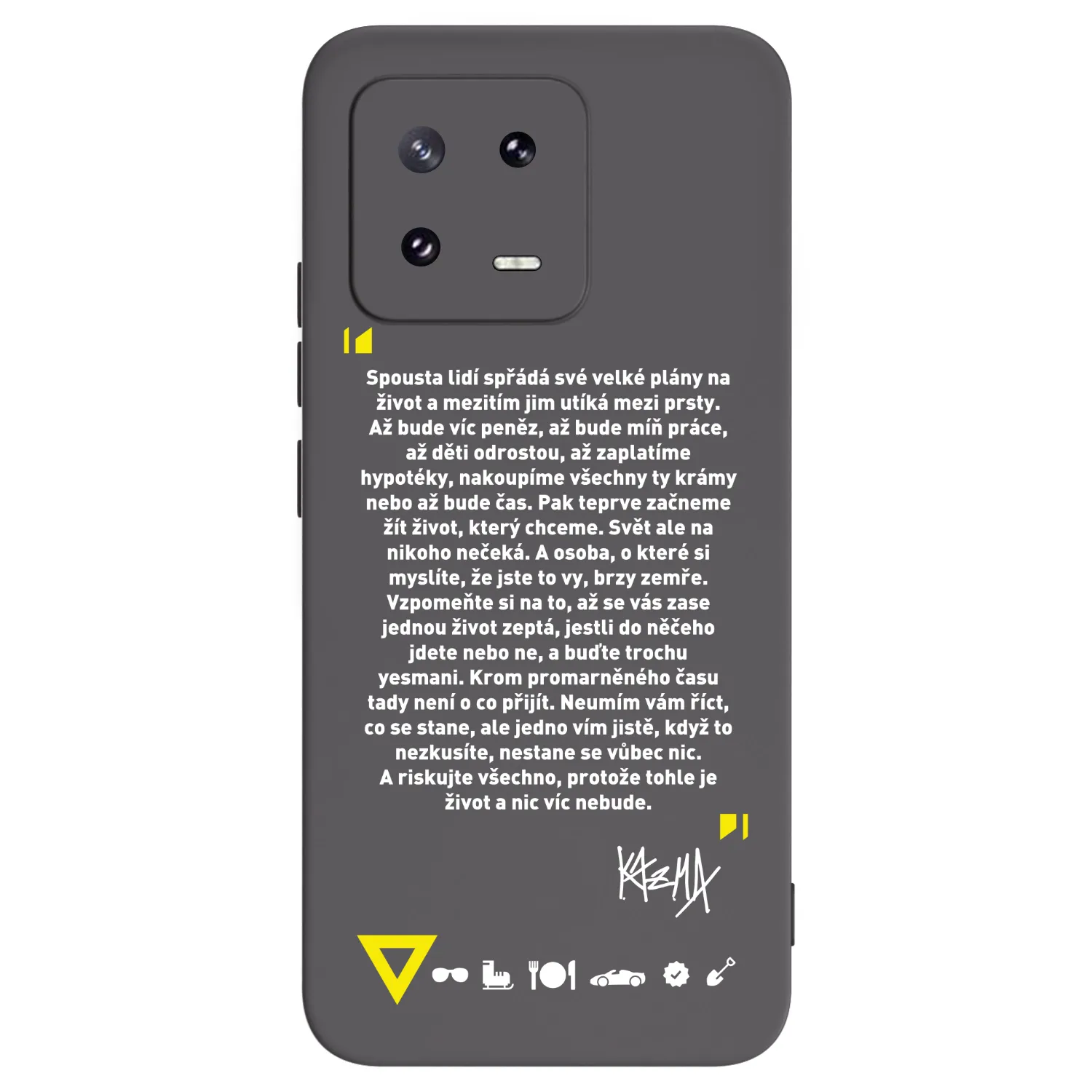 Picasee silikónový čierny obal pre Xiaomi 13 Pro - Kazma - BUĎTE TROCHU YESMANI