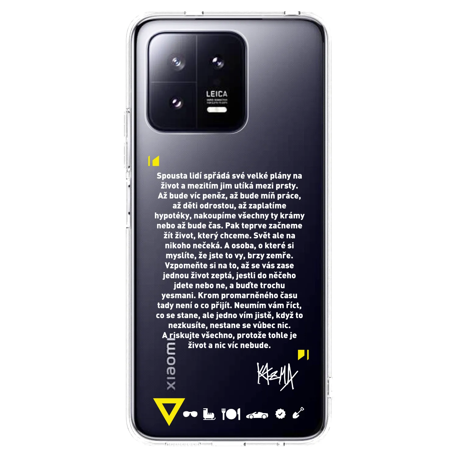 Picasee silikónový prehľadný obal pre Xiaomi 13 Pro - Kazma - BUĎTE TROCHU YESMANI