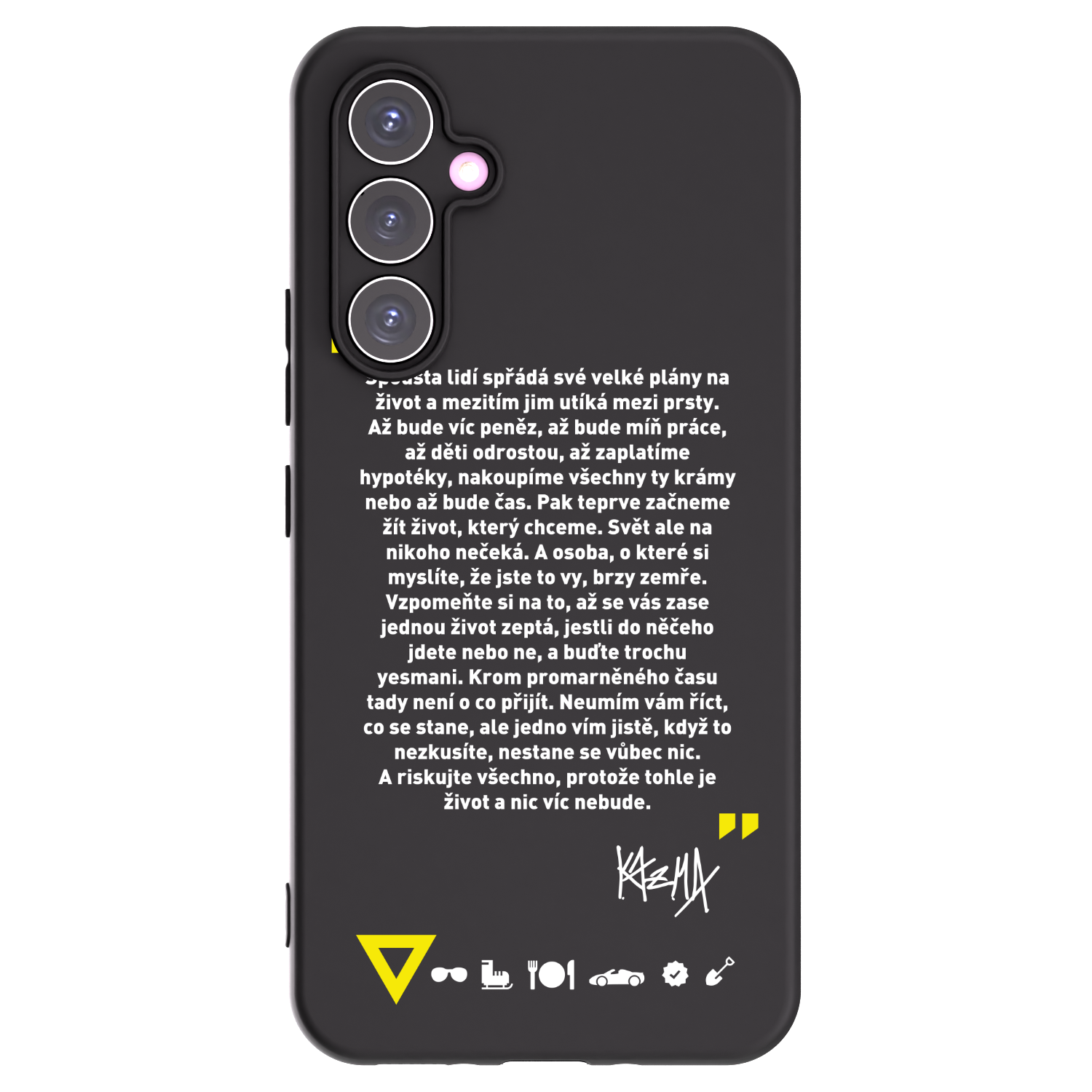 Picasee silikónový čierny obal pre Samsung Galaxy A54 5G A546B - Kazma - BUĎTE TROCHU YESMANI