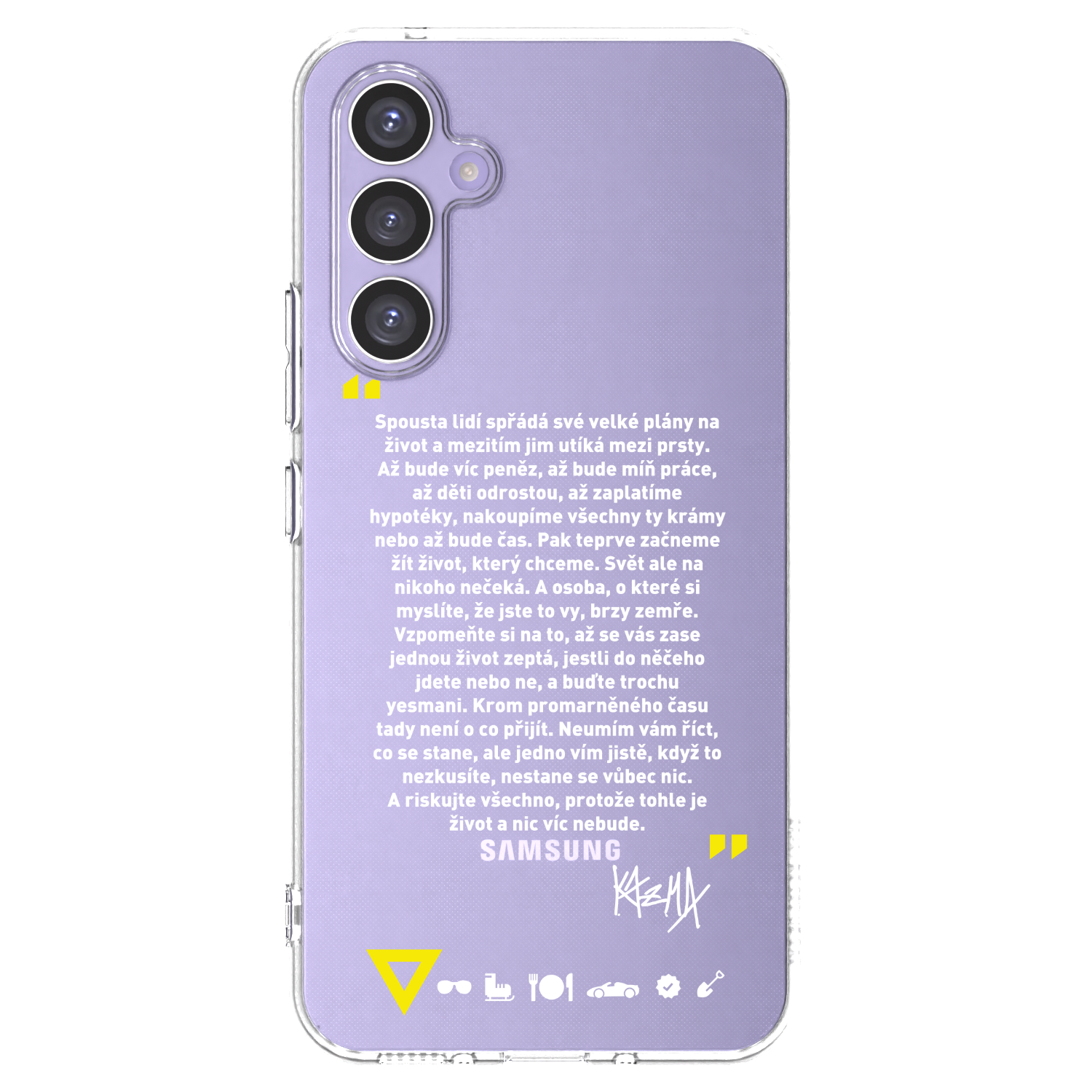 Picasee silikónový prehľadný obal pre Samsung Galaxy A54 5G A546B - Kazma - BUĎTE TROCHU YESMANI
