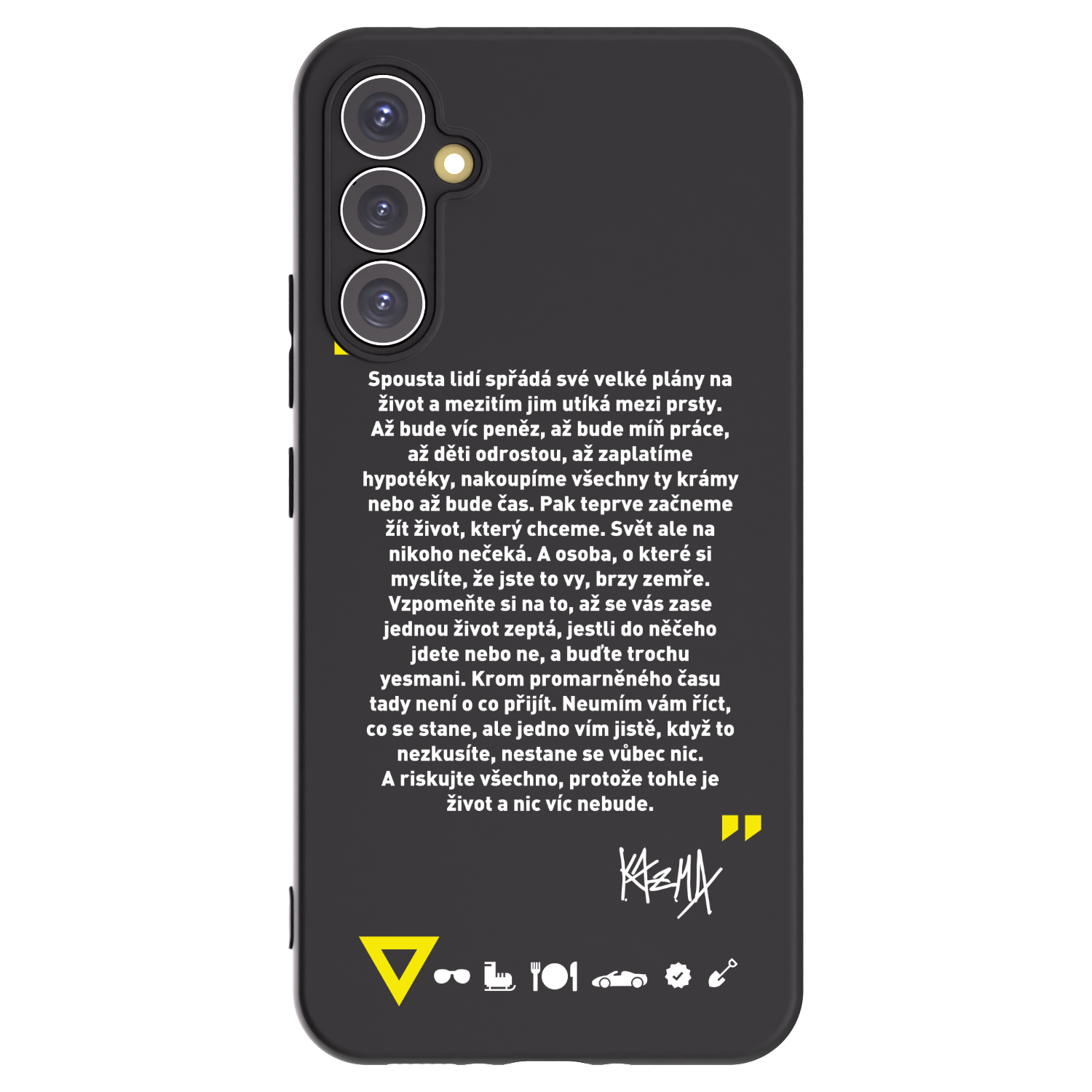 Picasee silikónový čierny obal pre Samsung Galaxy A34 5G A346B - Kazma - BUĎTE TROCHU YESMANI