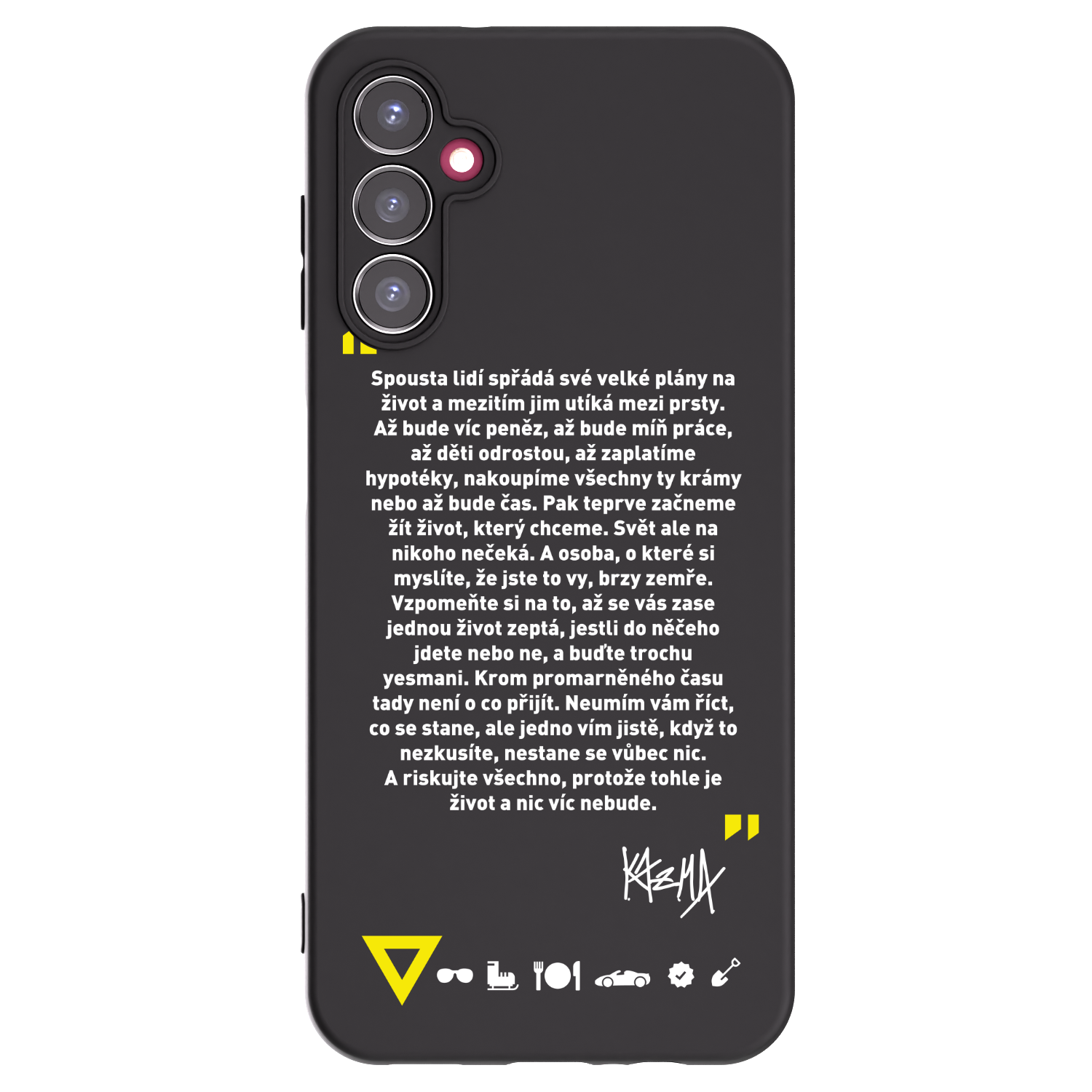 Picasee silikónový čierny obal pre Samsung Galaxy A14 5G A146P - Kazma - BUĎTE TROCHU YESMANI