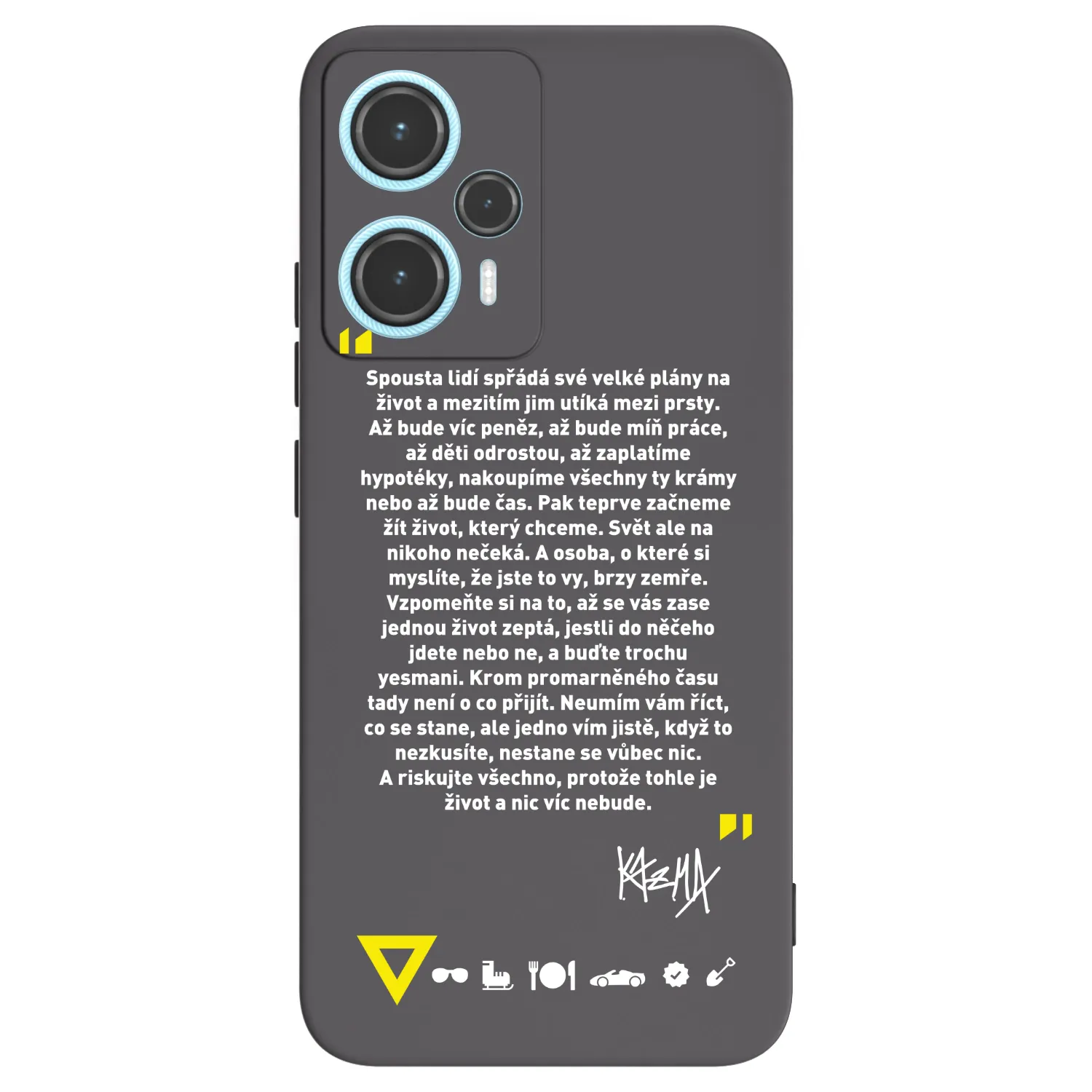 Picasee silikónový čierny obal pre Xiaomi Poco F5 - Kazma - BUĎTE TROCHU YESMANI