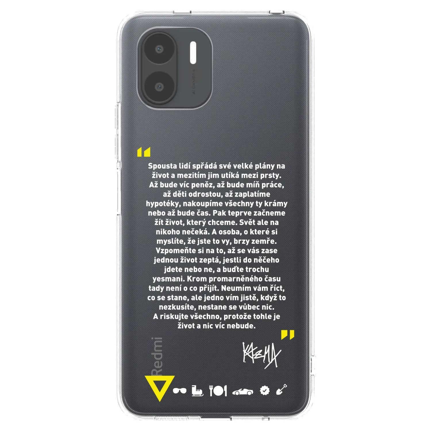 Picasee silikónový prehľadný obal pre Xiaomi Redmi A2 - Kazma - BUĎTE TROCHU YESMANI