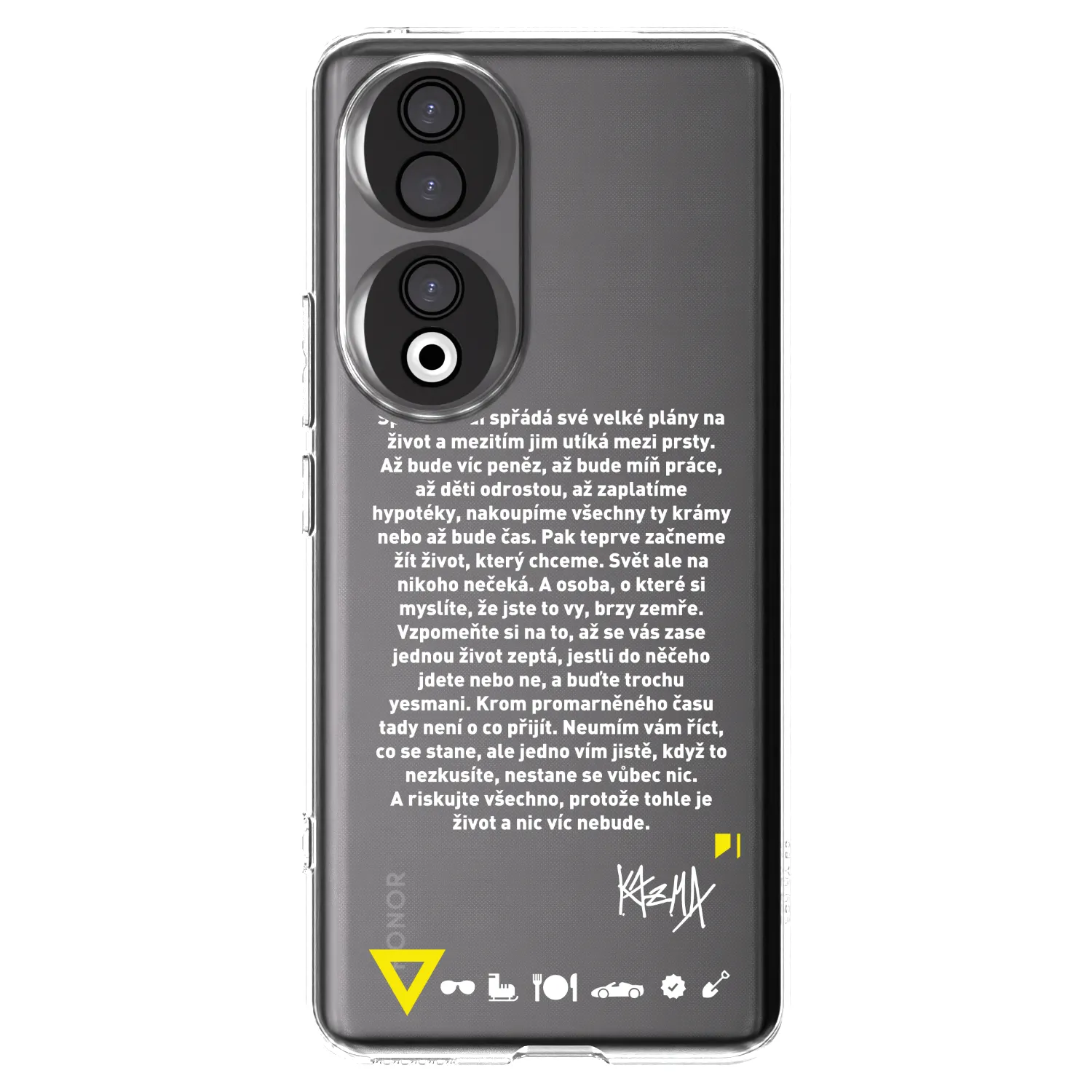 Picasee silikónový prehľadný obal pre Honor 90 5G - Kazma - BUĎTE TROCHU YESMANI