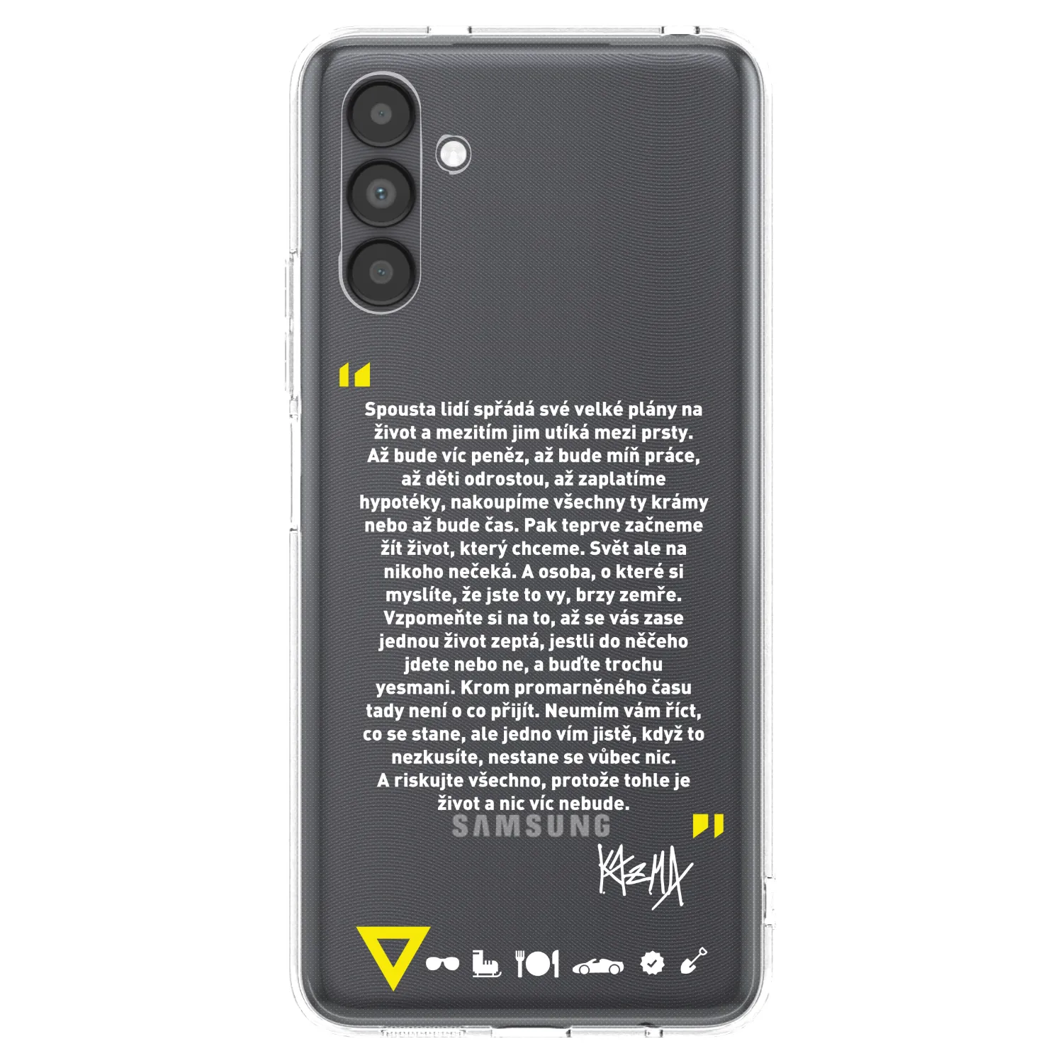 Silikónový prehľadný obal pre Samsung Galaxy A04s A047F - Kazma - BUĎTE TROCHU YESMANI