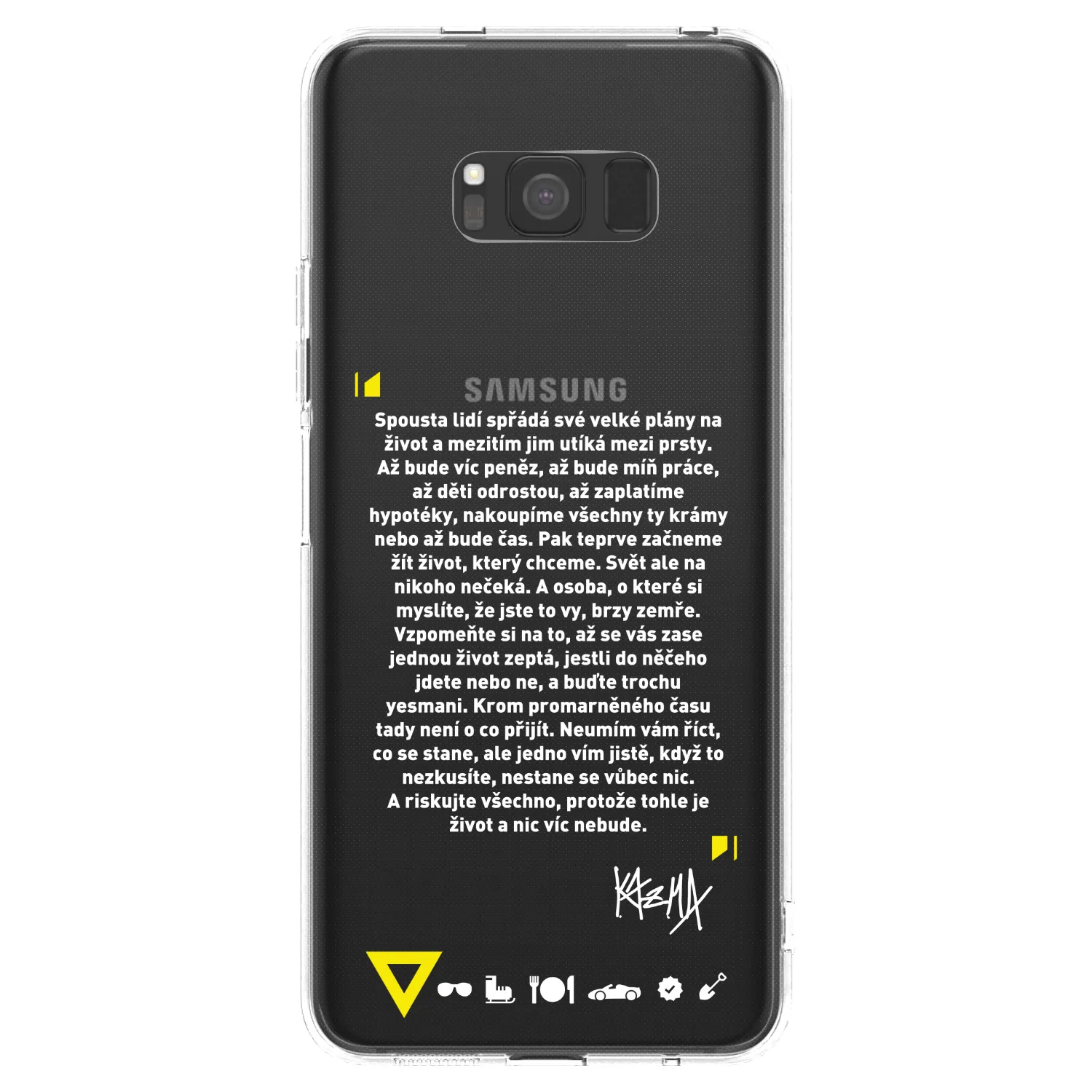 Picasee silikónový prehľadný obal pre Samsung Galaxy S8 G950F - Kazma - BUĎTE TROCHU YESMANI