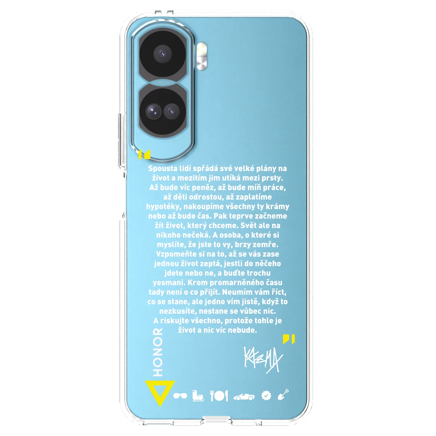 Picasee silikónový prehľadný obal pre Honor 90 Lite 5G - Kazma - BUĎTE TROCHU YESMANI